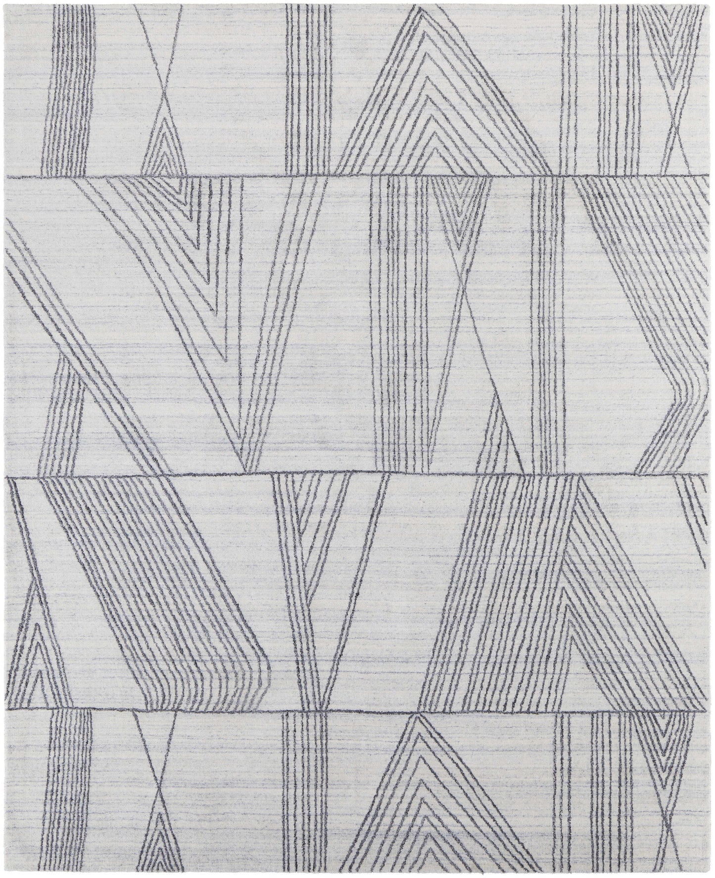 2' X 3' Black and Ivory Abstract Hand Woven Area Rug-1