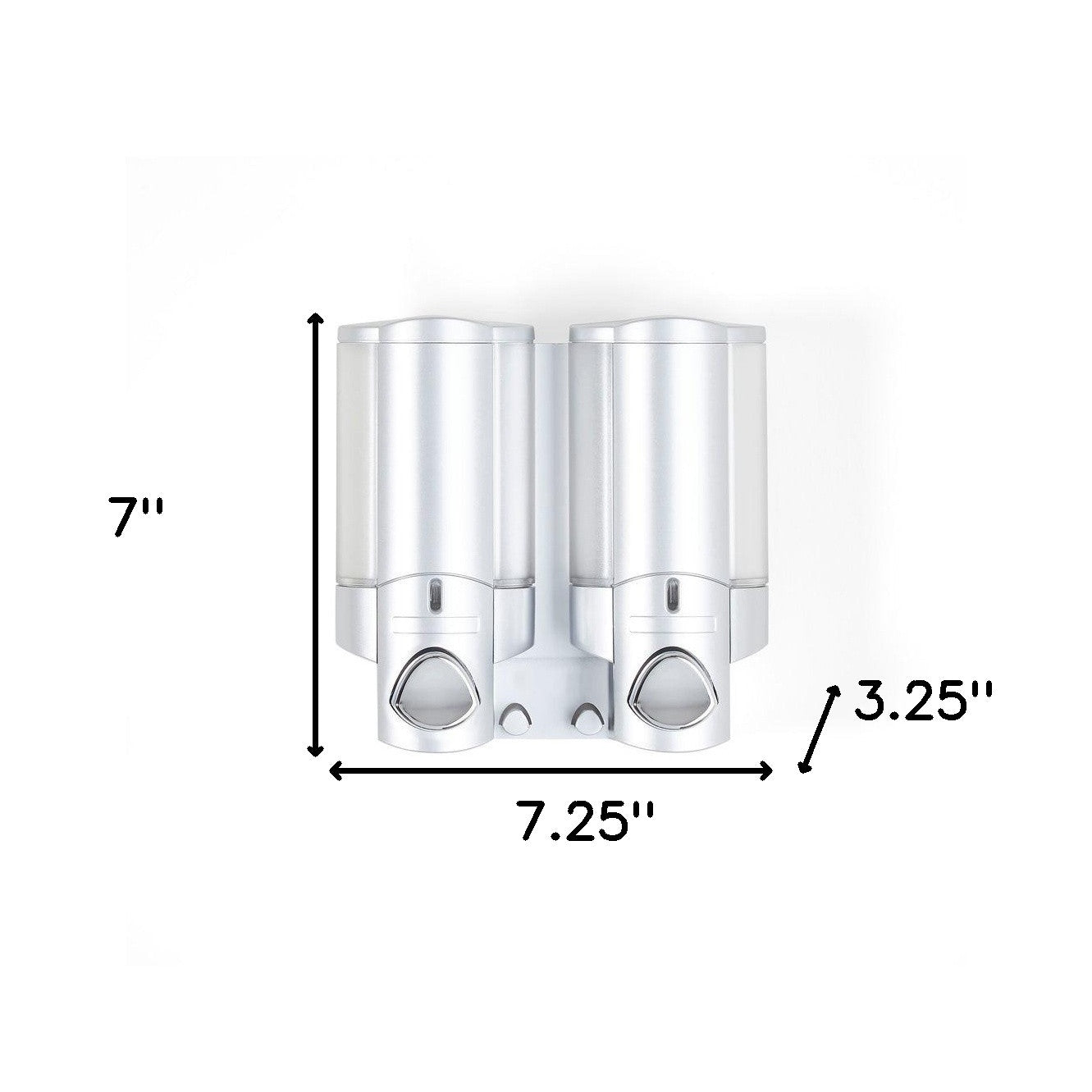 Gray Heavy Duty Plastic Two Chamber Wall Mount Soap Dispenser-6