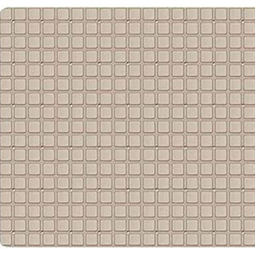 40" Beige Geometric Tiles Non Slip Bathtub Mat-2