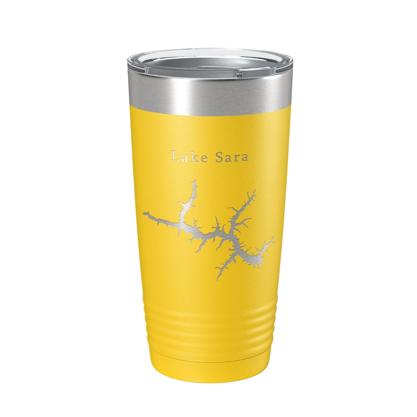 Lake Sara Map Tumbler Travel Mug Insulated Laser Engraved Coffee Cup Illinois 20 oz-19