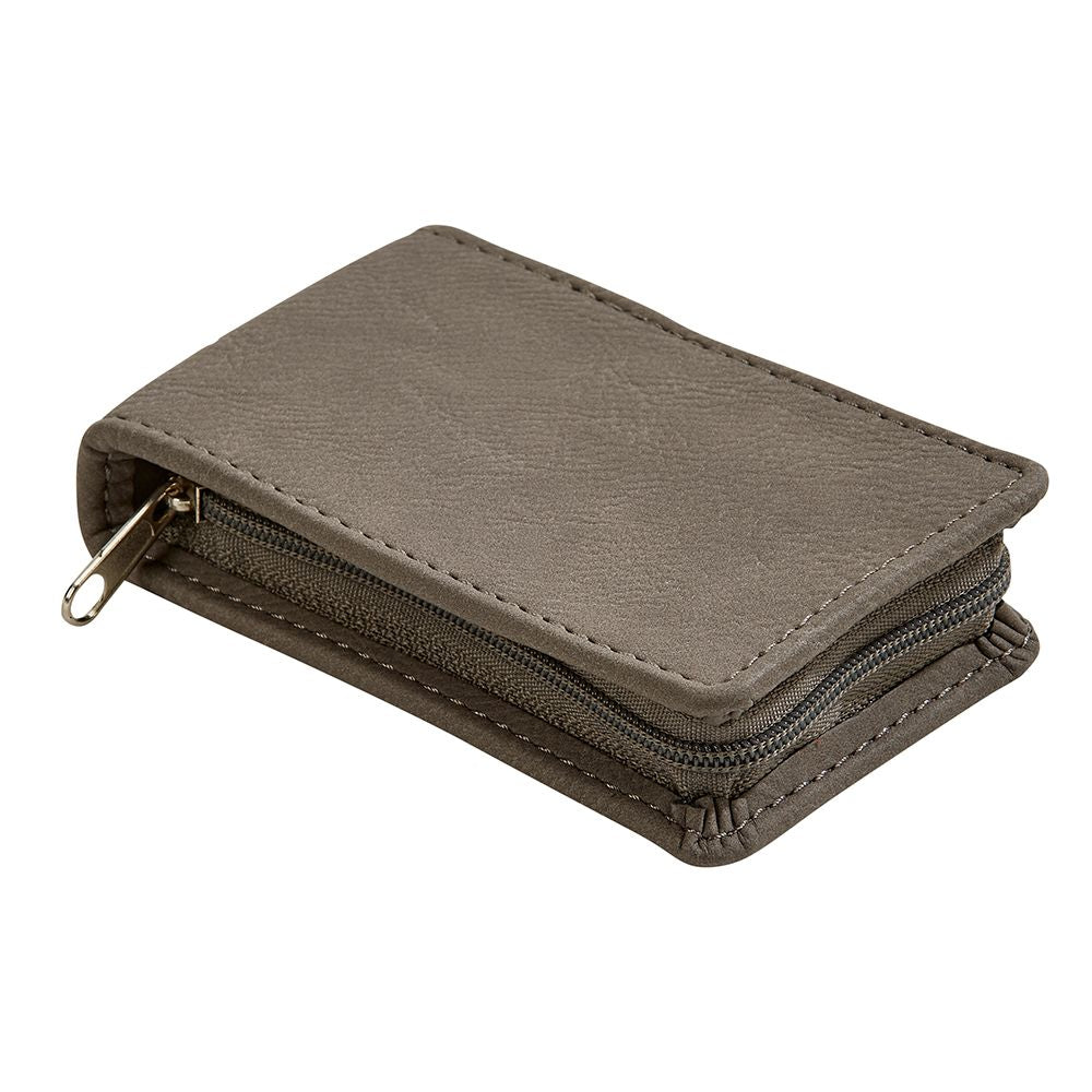 Leatherette Manicure Set, Grey 4.25" X 2.5"-0