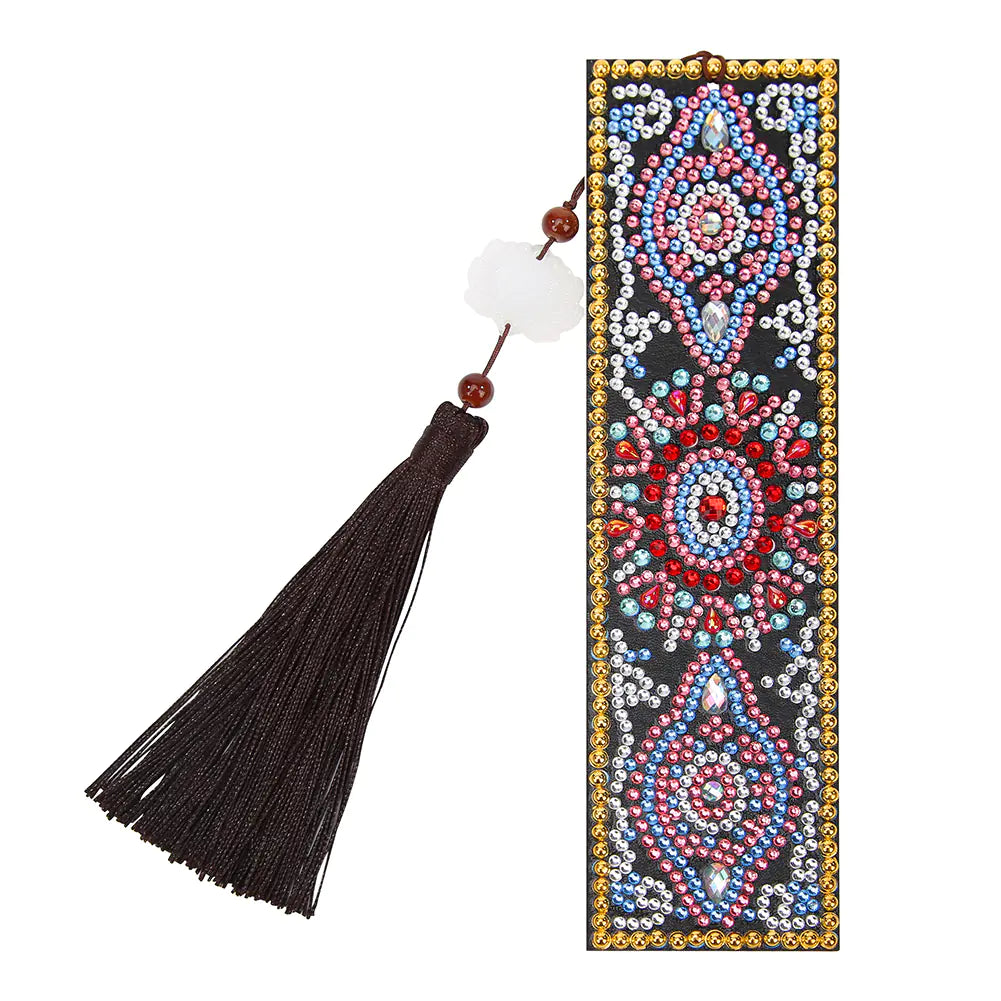 DIY Diamond Painting Leather Bookmark with Tassel