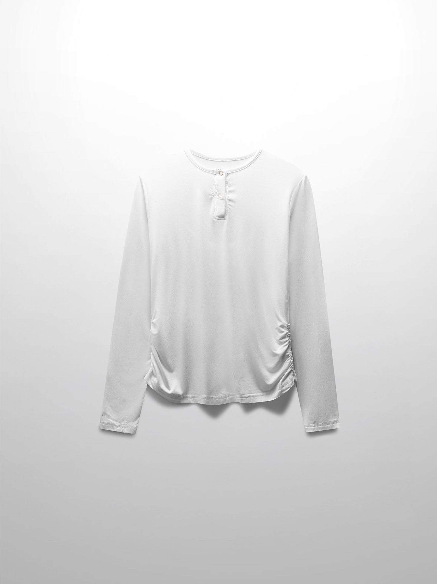SIDE ELASTIC TEE-WHITE-0