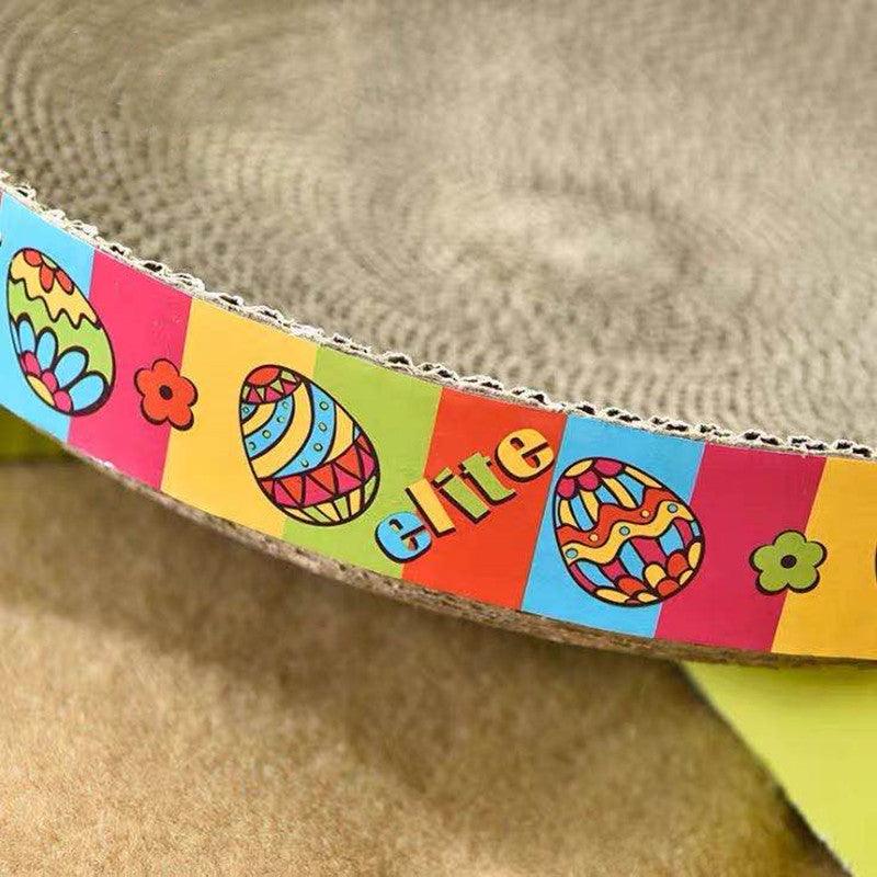 Round Cat Scratch Lounge - Interactive Corrugated Paper Toy For Cats-4