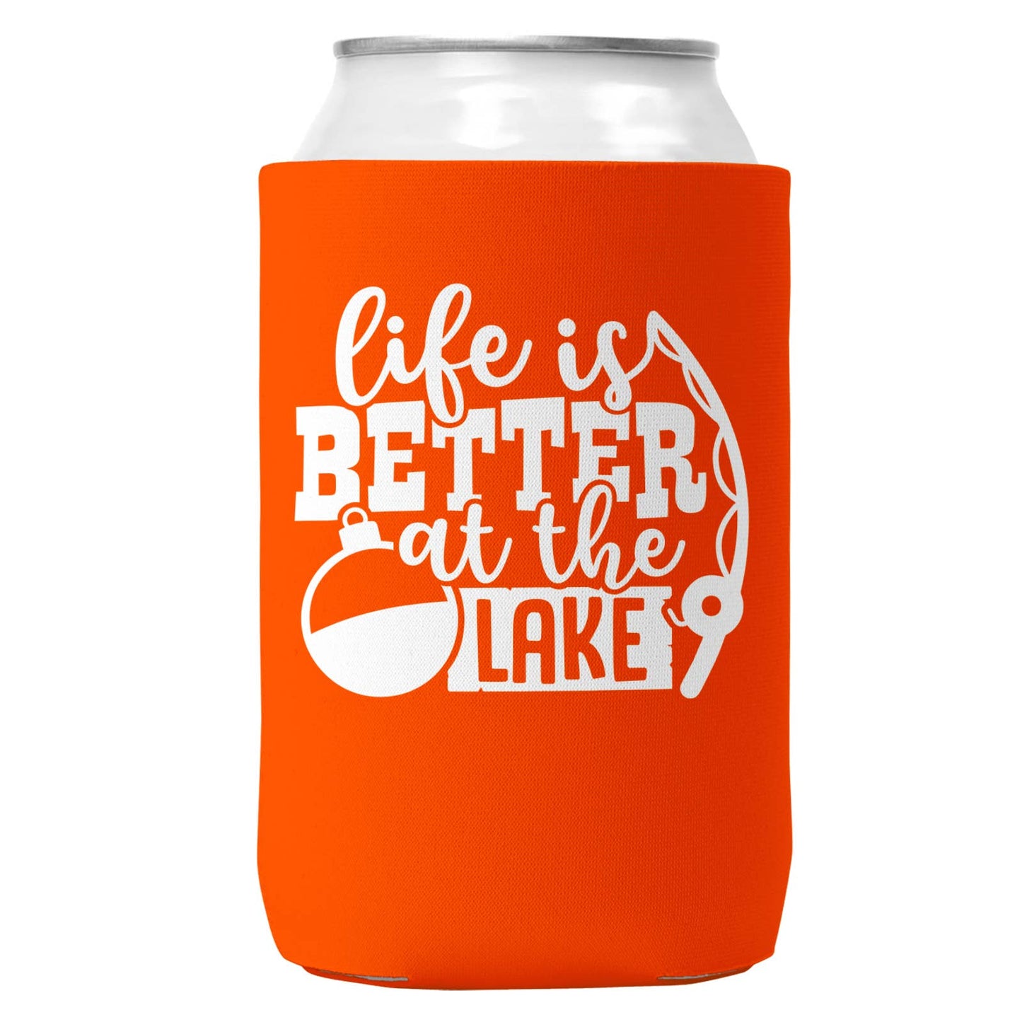 Life is Better at the Lake Can Coozie Cooler for 12oz Cans-0