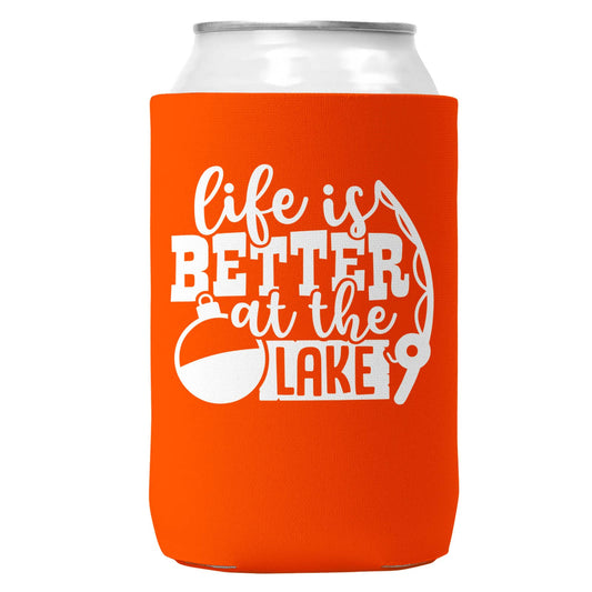 Life is Better at the Lake Can Coozie Cooler for 12oz Cans-0