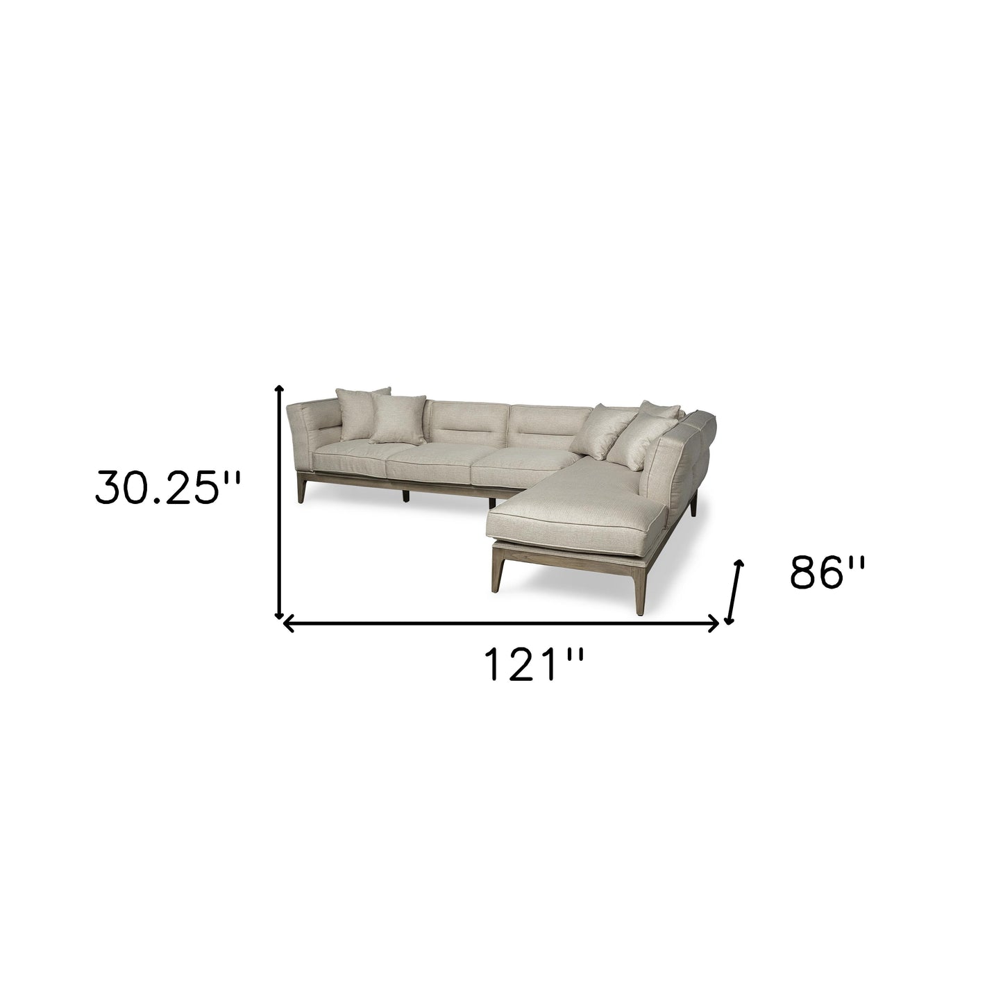 121" Brown Fabric Sofa-4