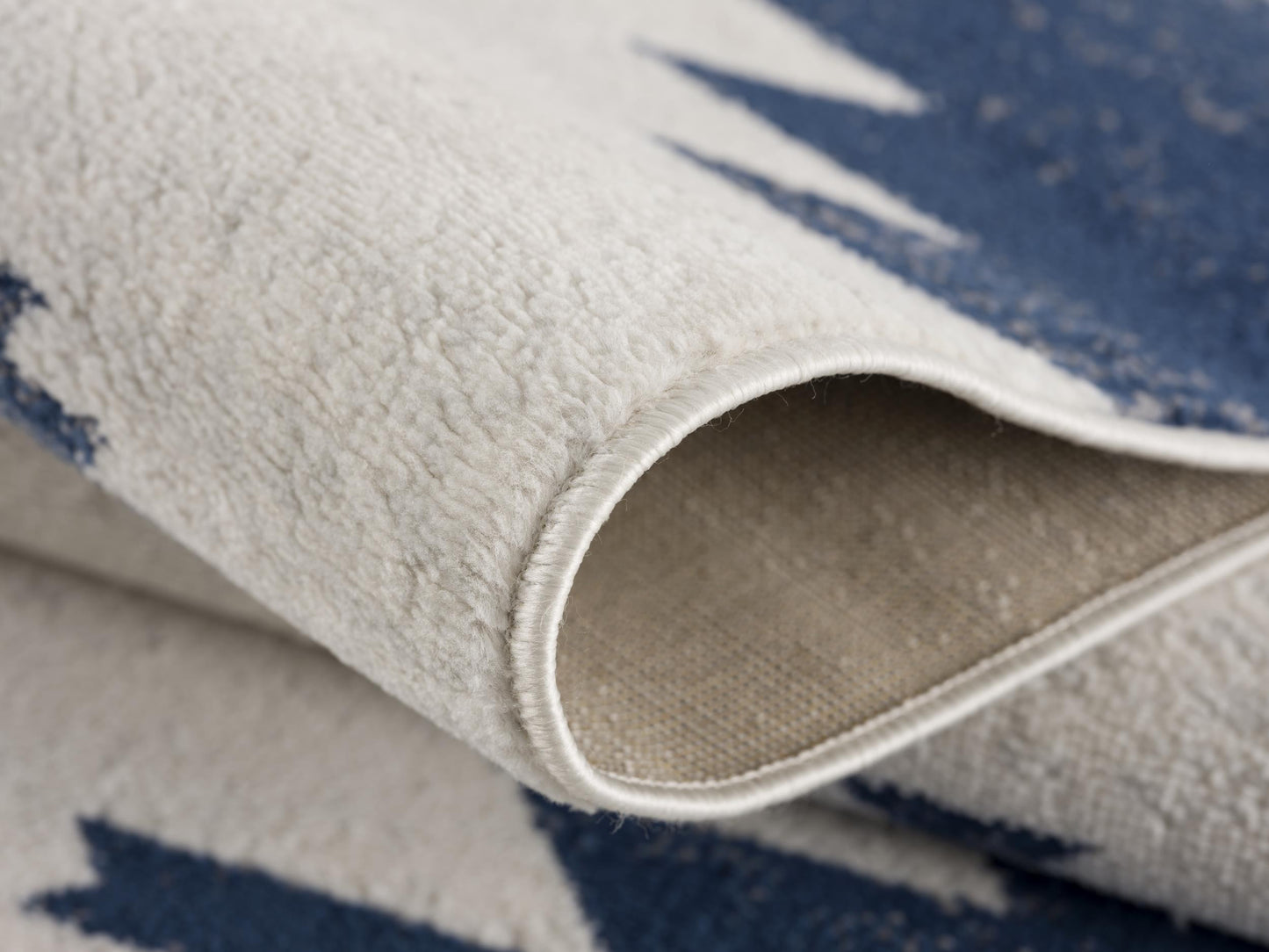 19' Runner Blue Beige And Gray Southwestern Runner Rug-3