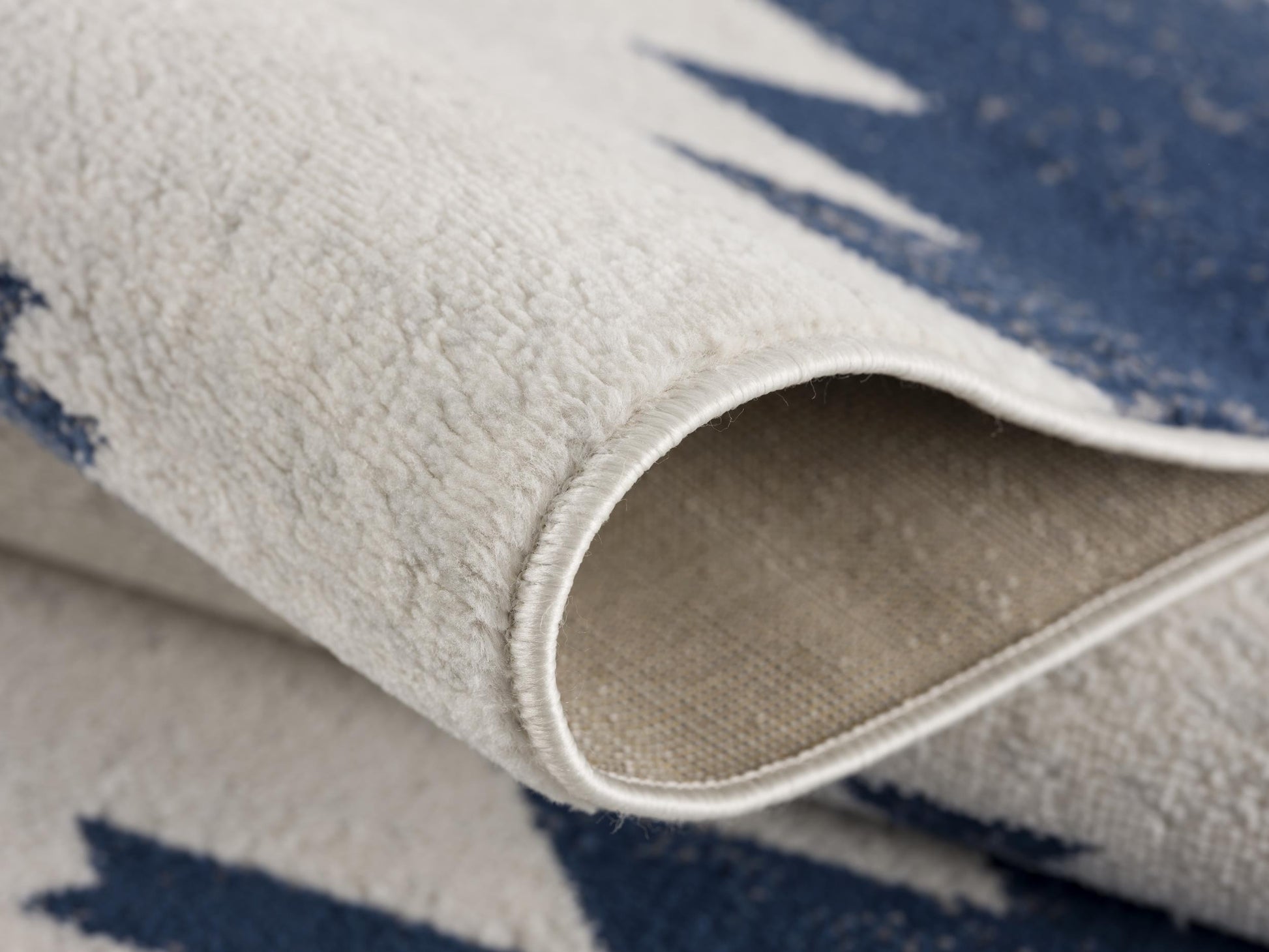 19' Runner Blue Beige And Gray Southwestern Runner Rug-3