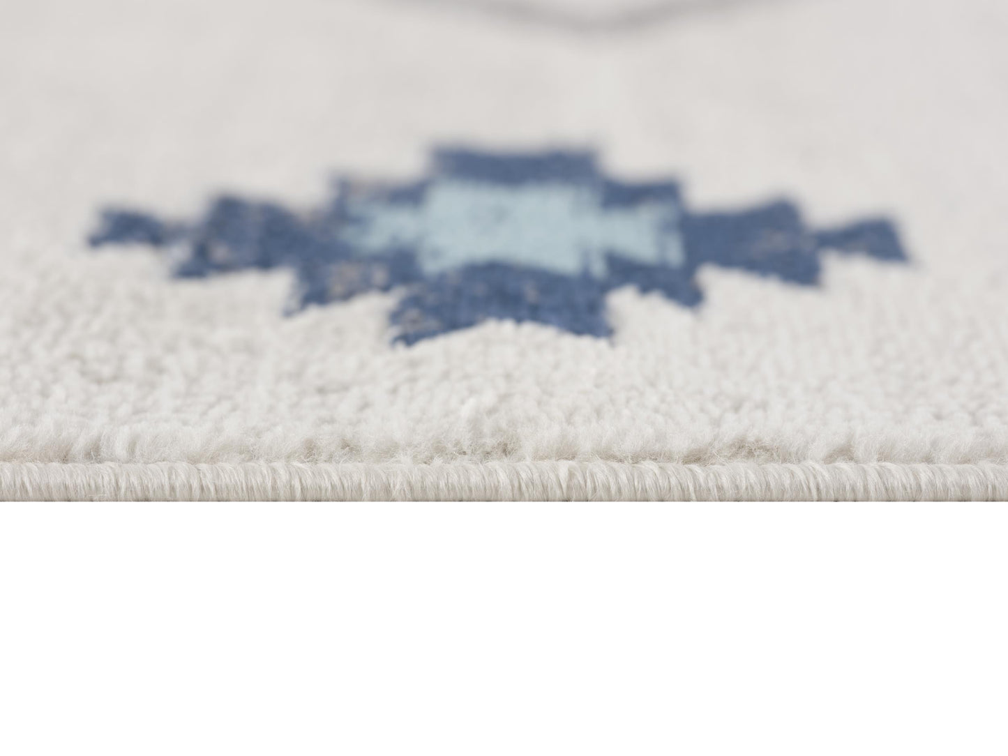 19' Runner Blue Beige And Gray Southwestern Runner Rug-2