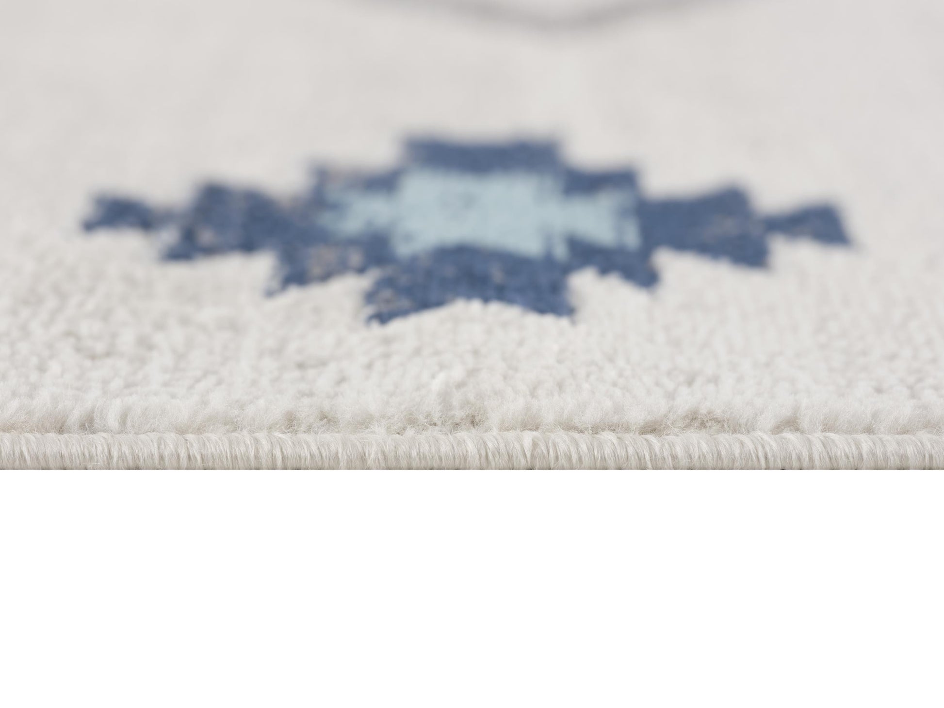 19' Runner Blue Beige And Gray Southwestern Runner Rug-2