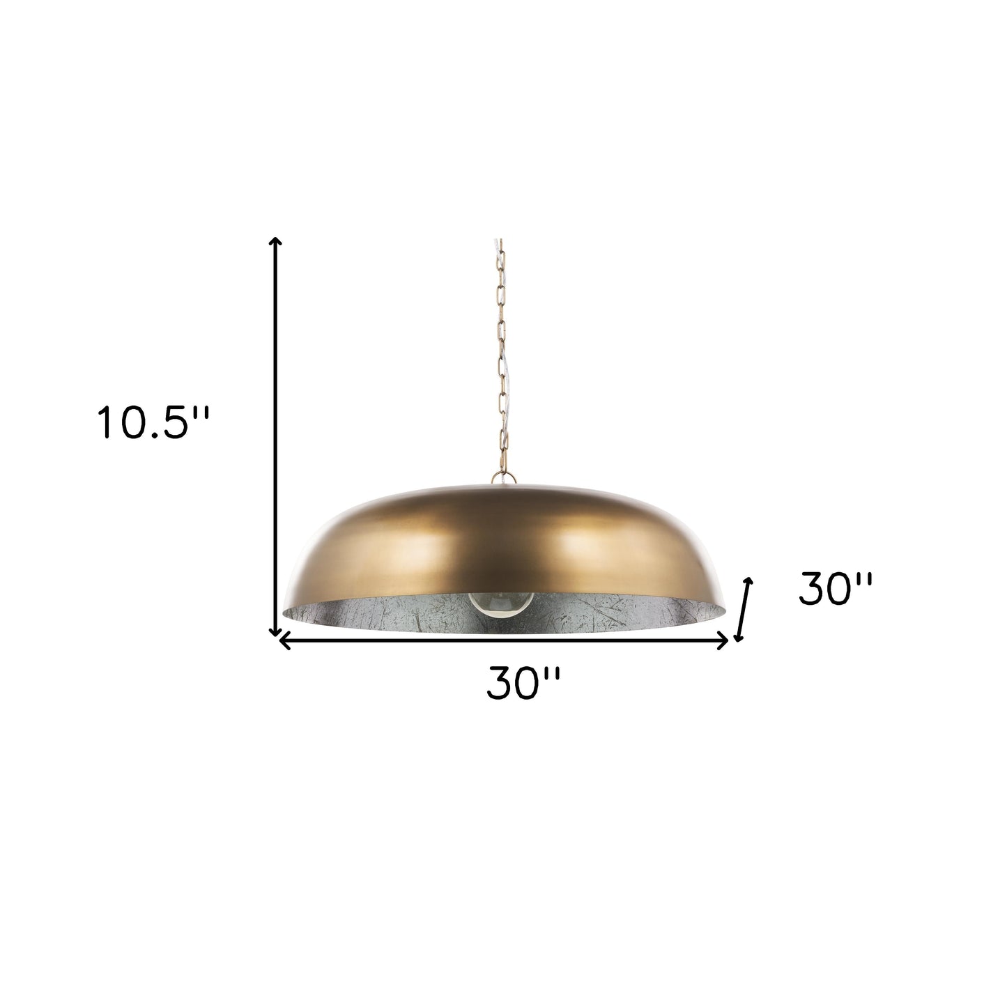 Gold Single Metal Dimmable Ceiling Light With Gold Shades-3