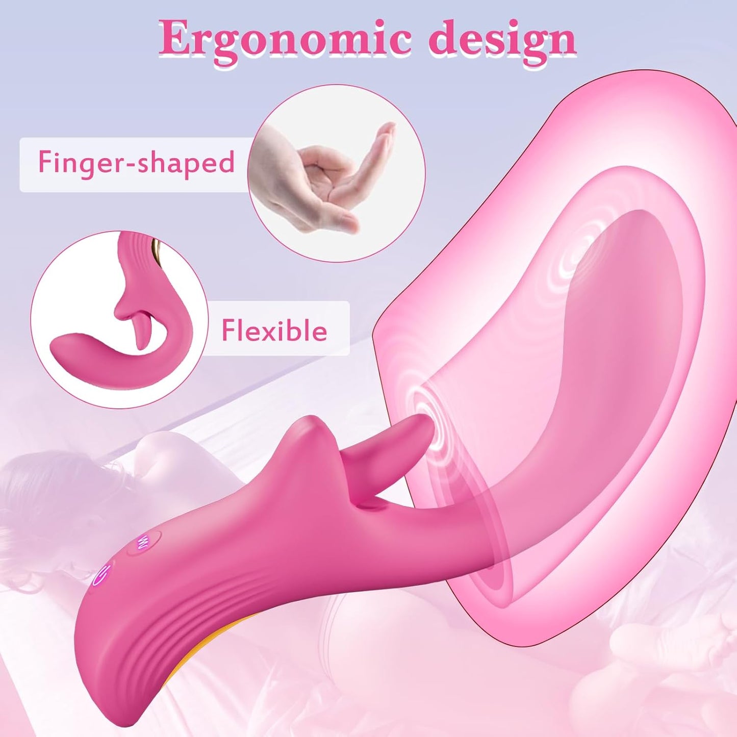 GildedAura Clitoral Licking Dildo Vibrator-3
