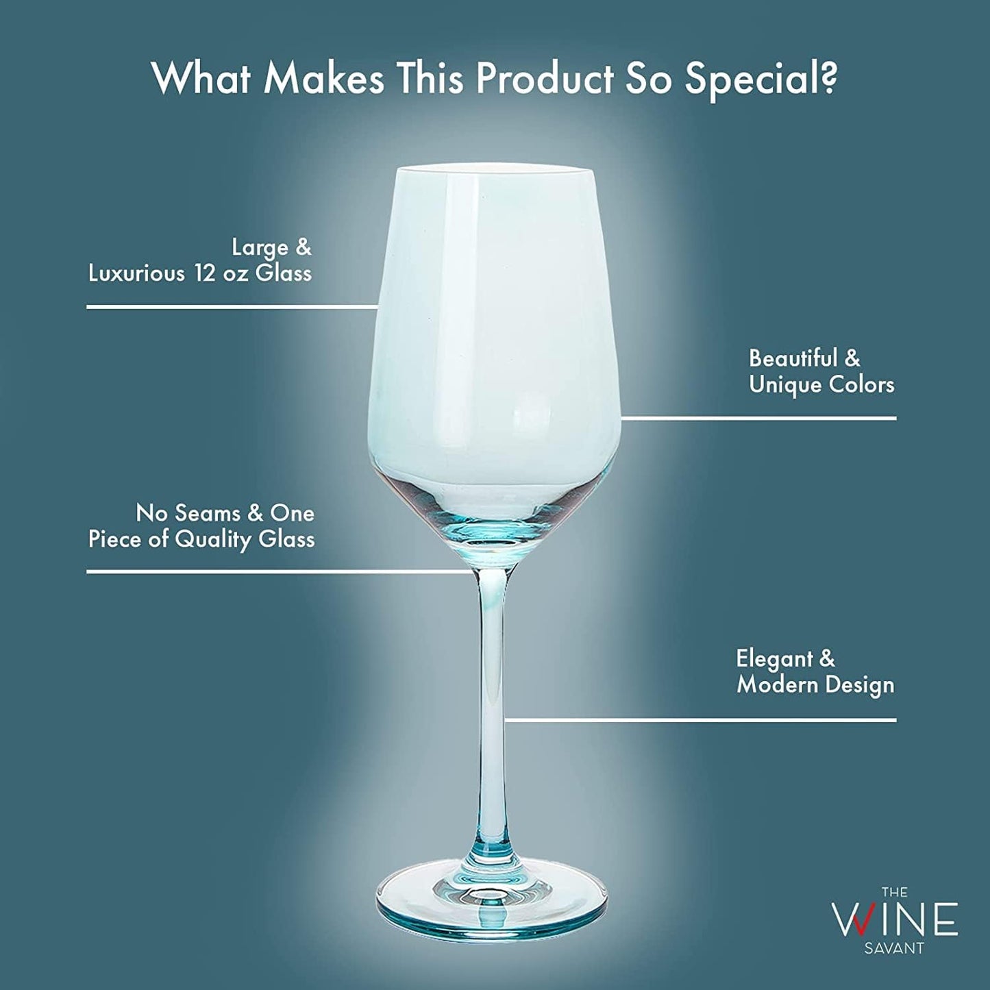 Make Your Own Set Wine Glass SINGLE, Colorful Purple Colored Large 12 oz Glass, Unique Italian Style Tall for White & Red Wine, Gifts for Mothers Day Gift, Set of 1 Beautiful Glassware (Purple)-3