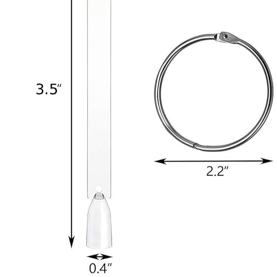 CLEAR SWATCH NAIL TIPS Transparent (short -3.5 inch)-1