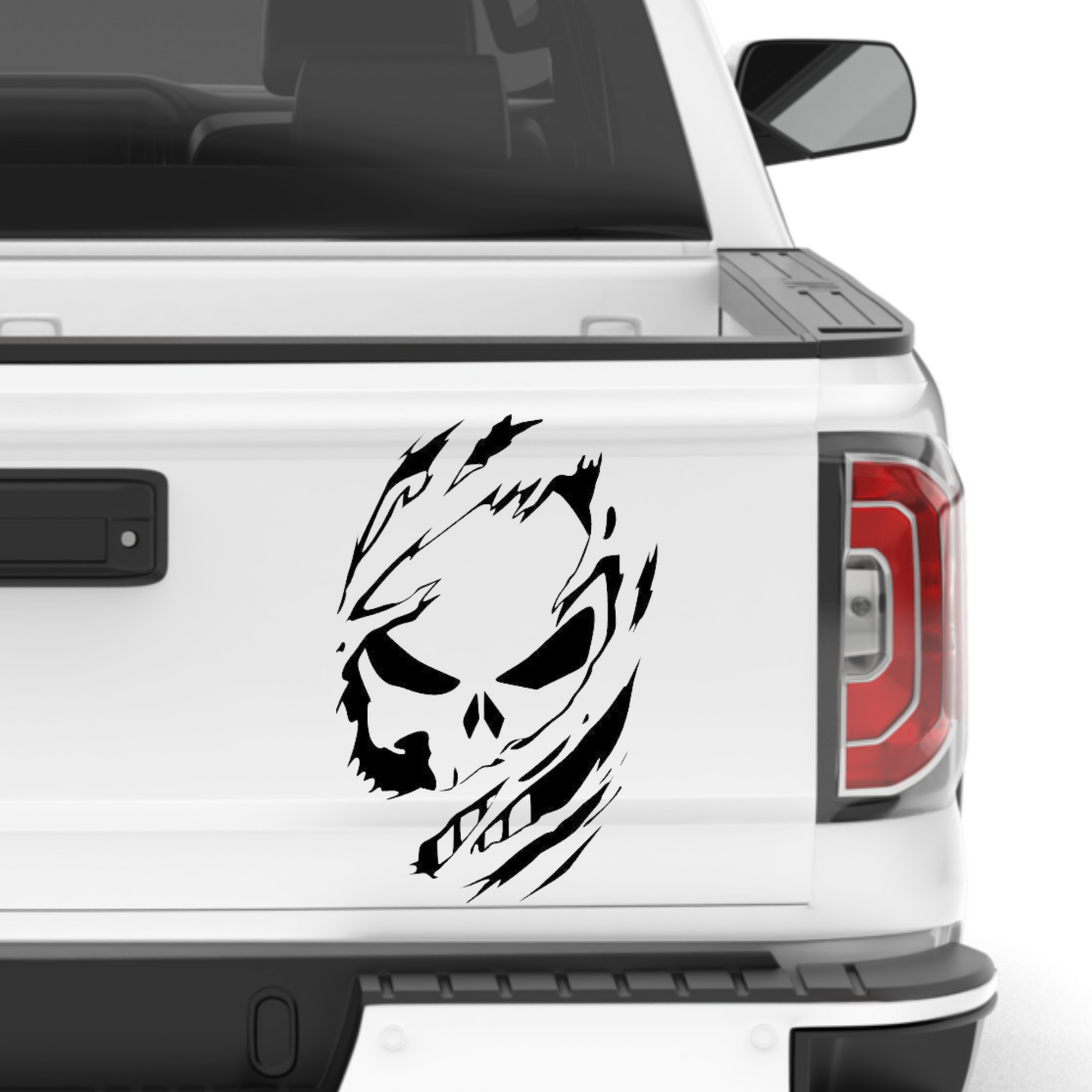 Tattered Punisher Skull Vinyl Decal Sticker-0