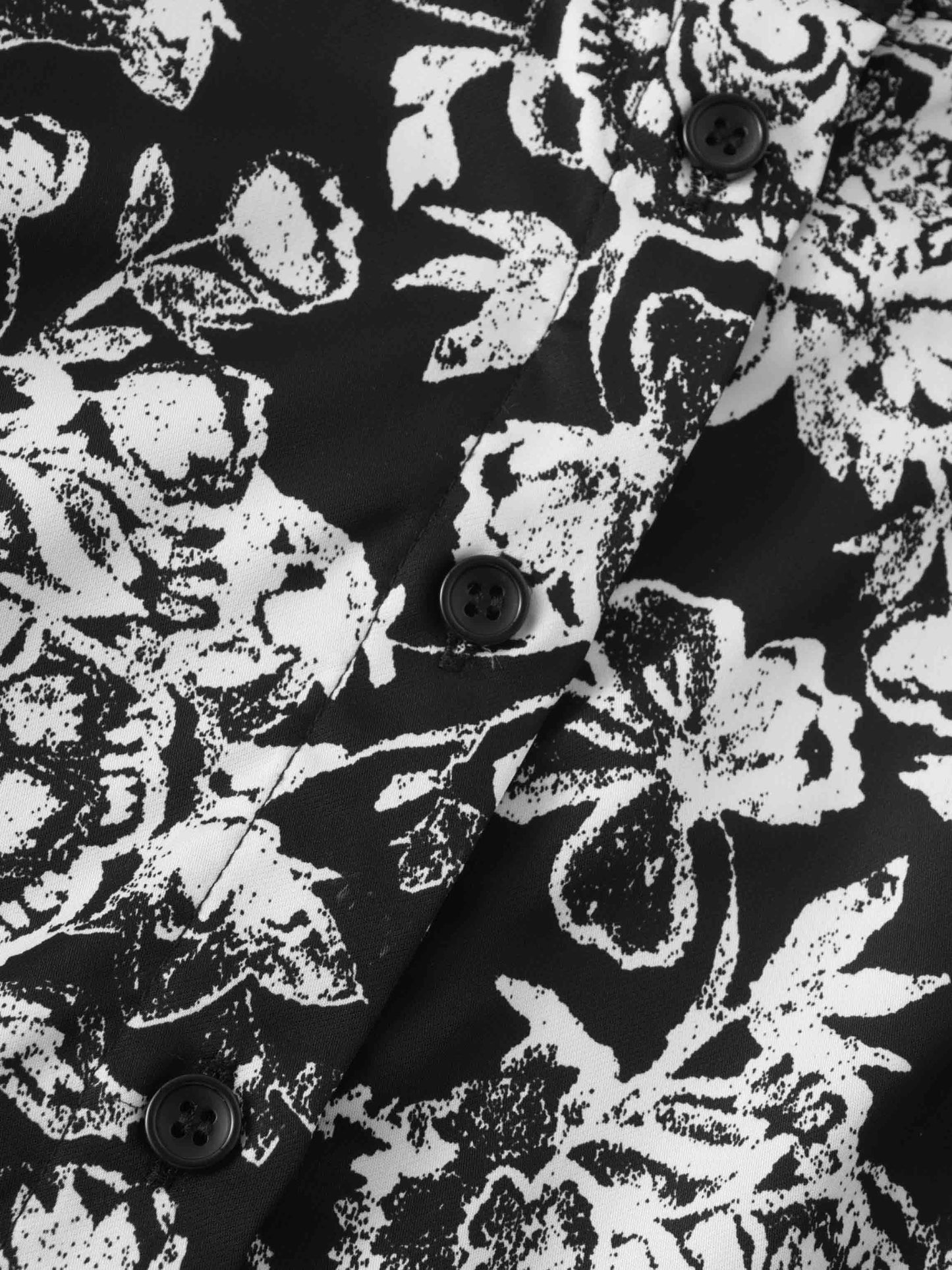 Princess Style Shirtdress-Black/White Floral-3