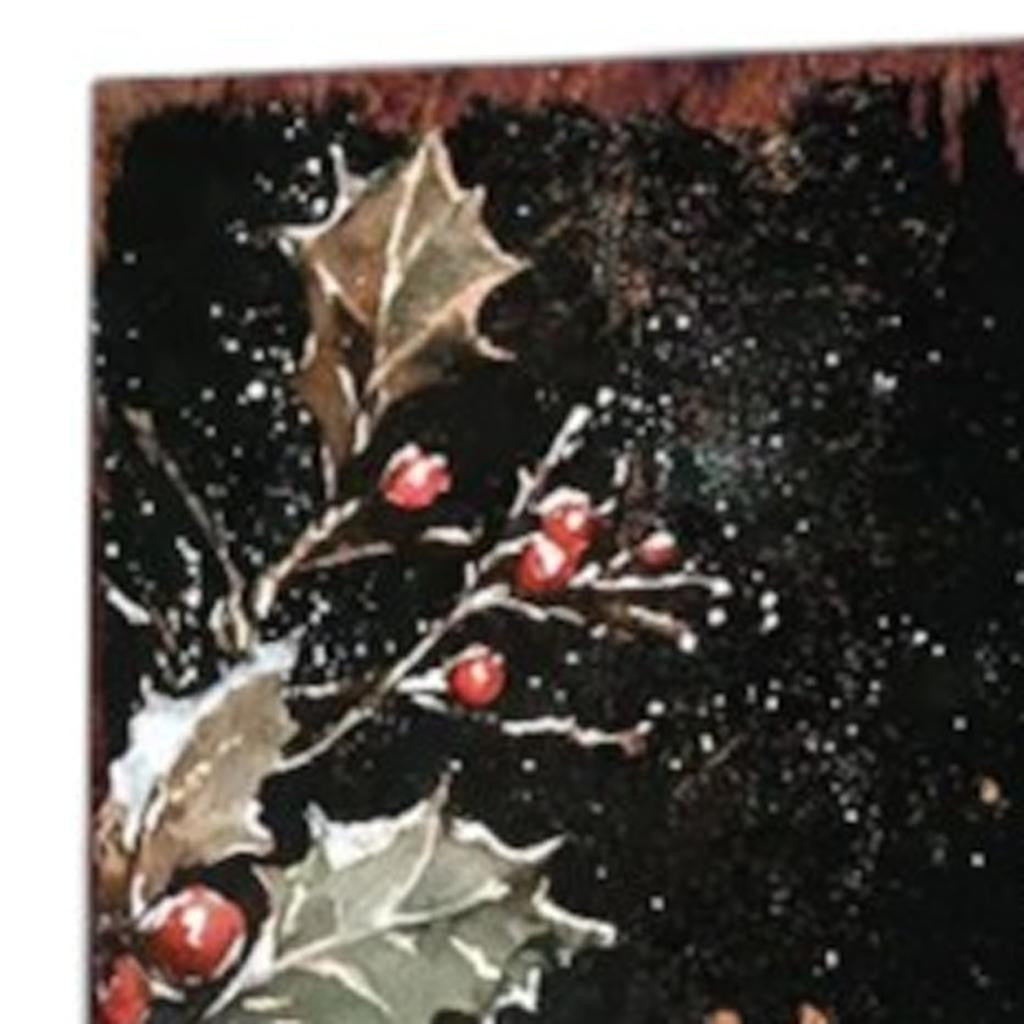 42" Black Red And Green Christmas Chickadee Solid Wood Birds Garden Stake-3