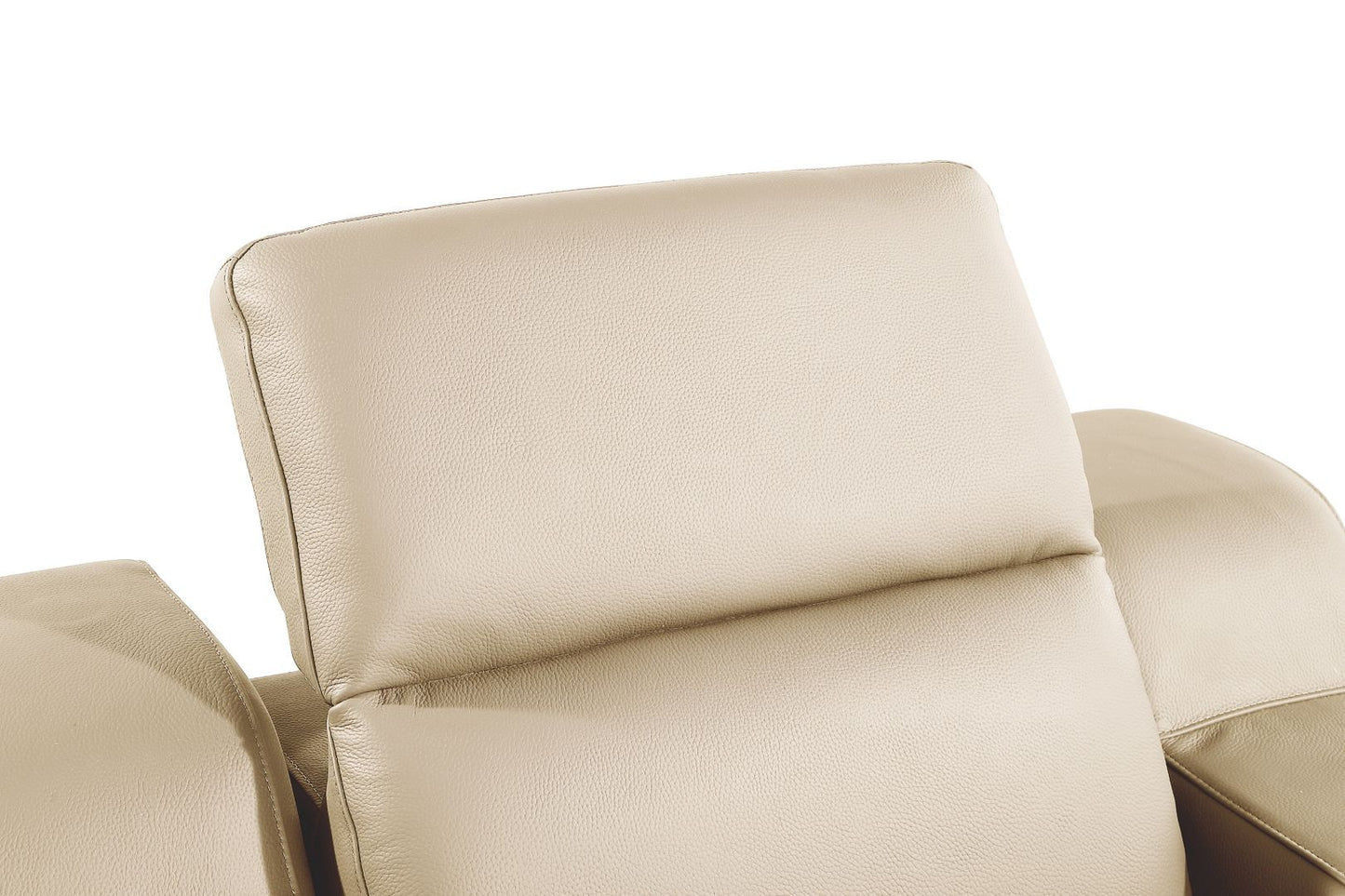 41" Beige Italian Leather Wall Hugger Recliner With USB-6