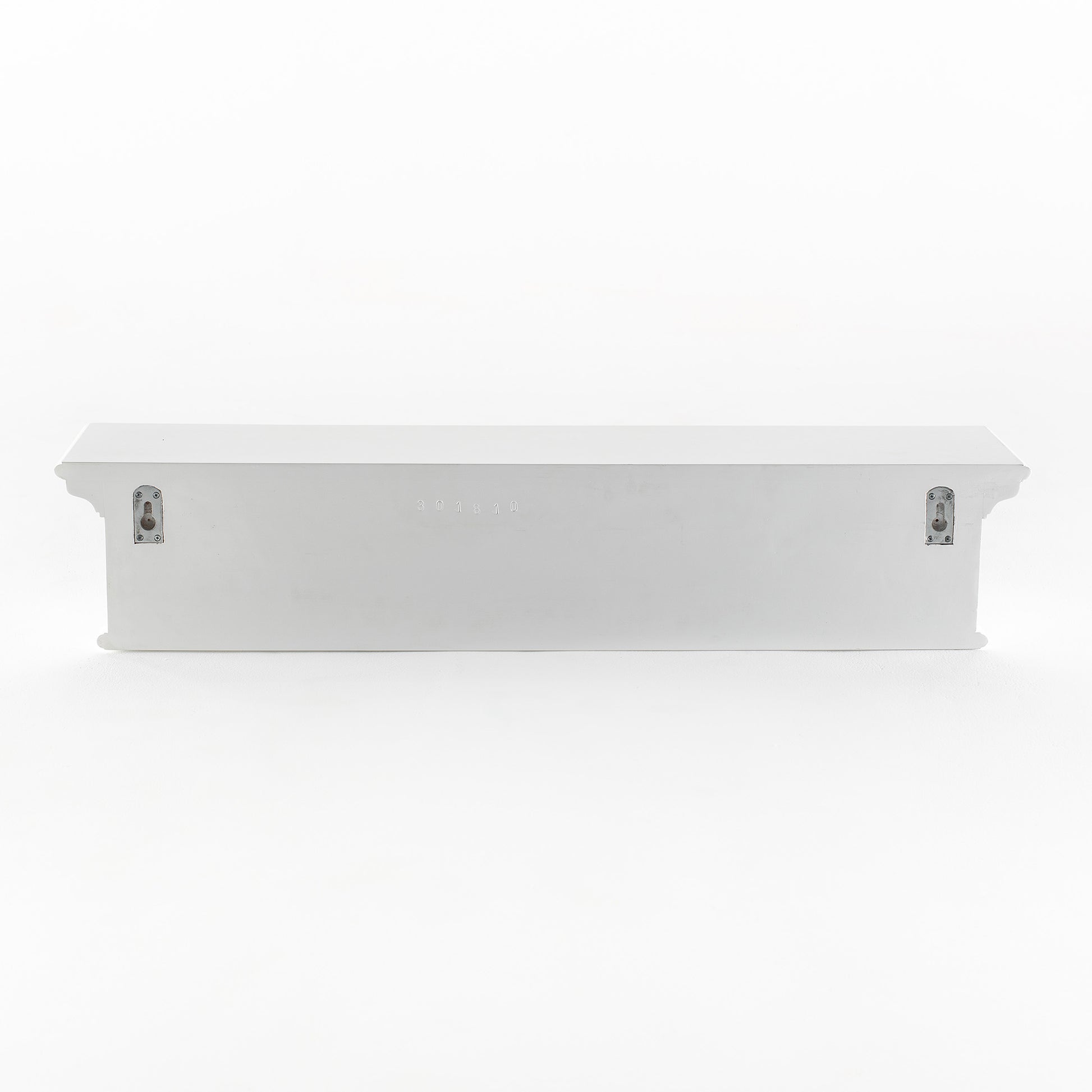 39" White Solid Wood Six Hook Wall Mount Coat Rack-3