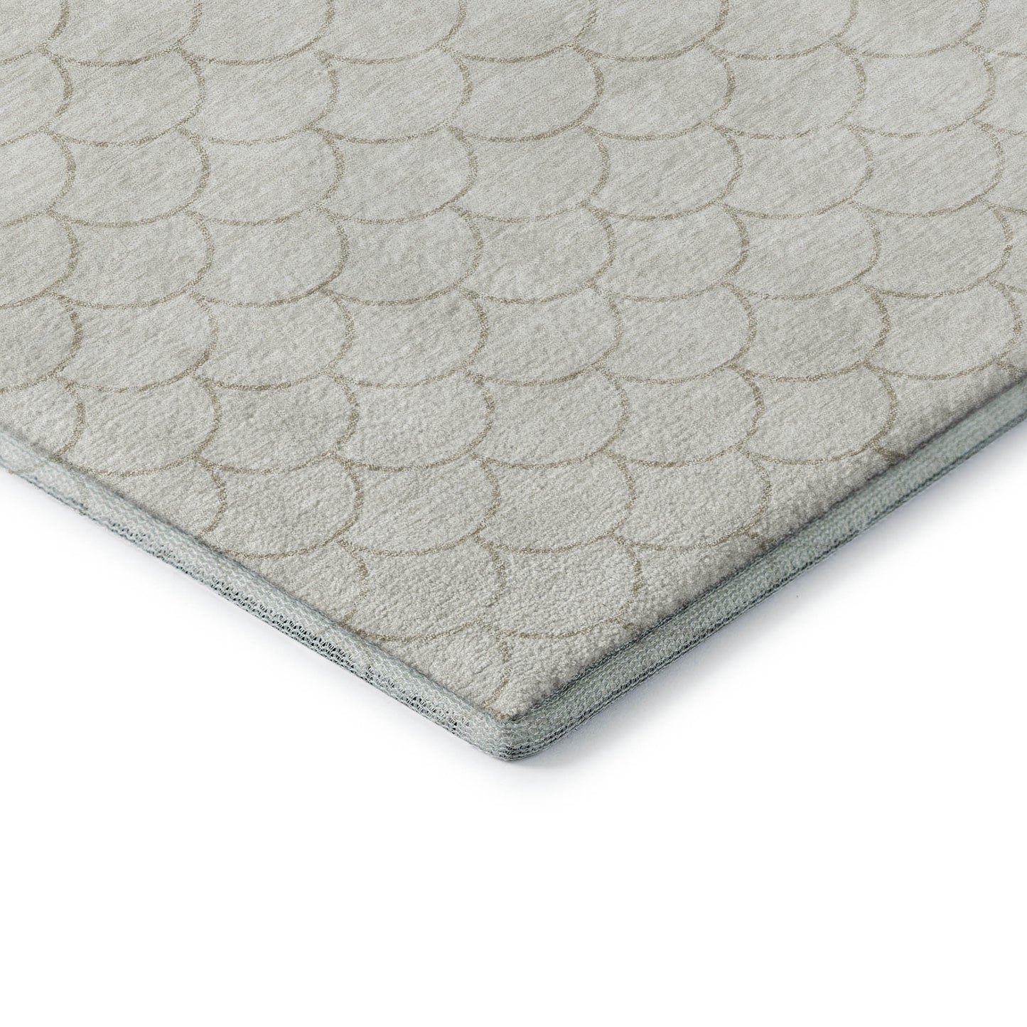 5' X 8' Ivory And Beige Geometric Washable Area Rug With UV Protection-5