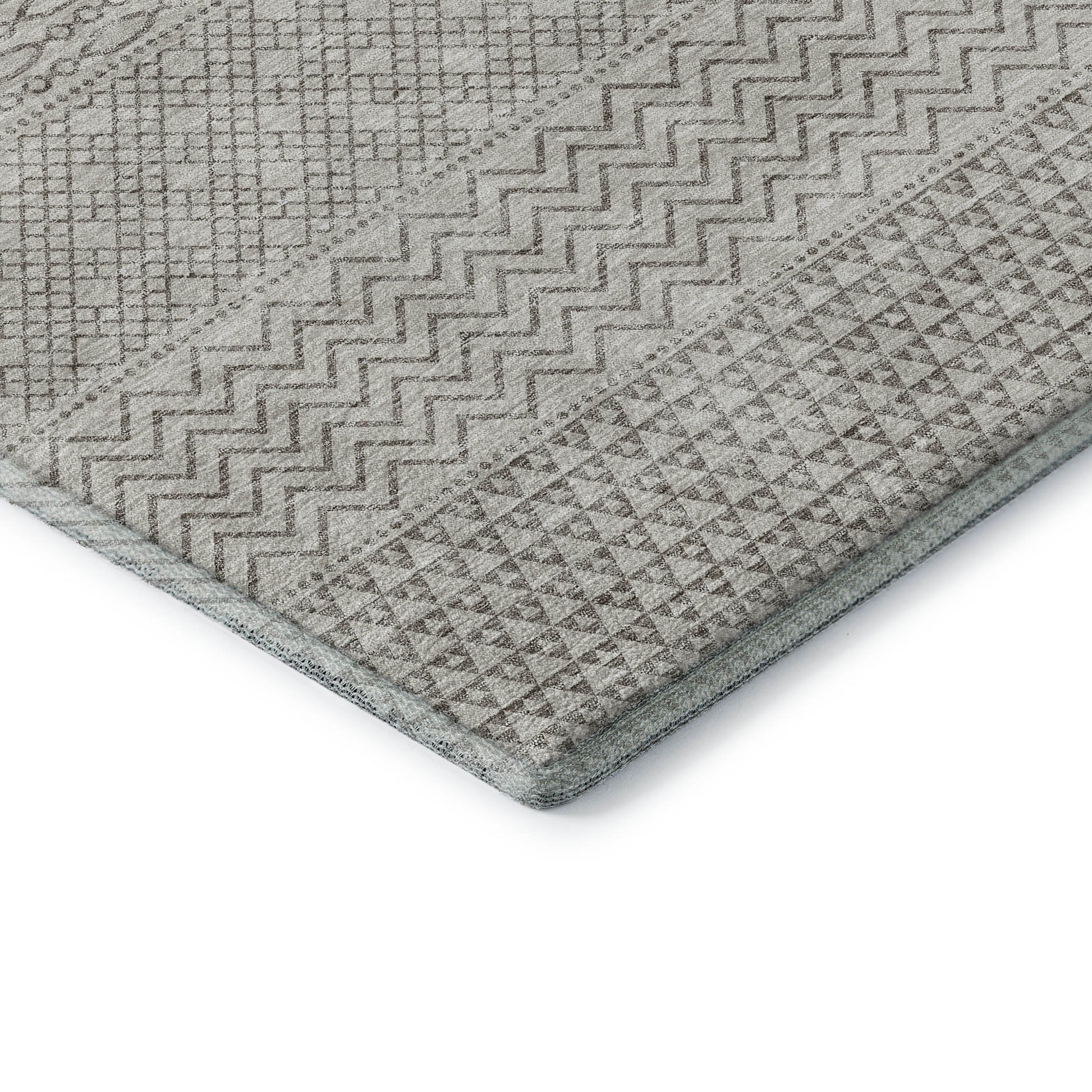 3' X 5' Beige And Ivory Striped Washable Area Rug With UV Protection-6