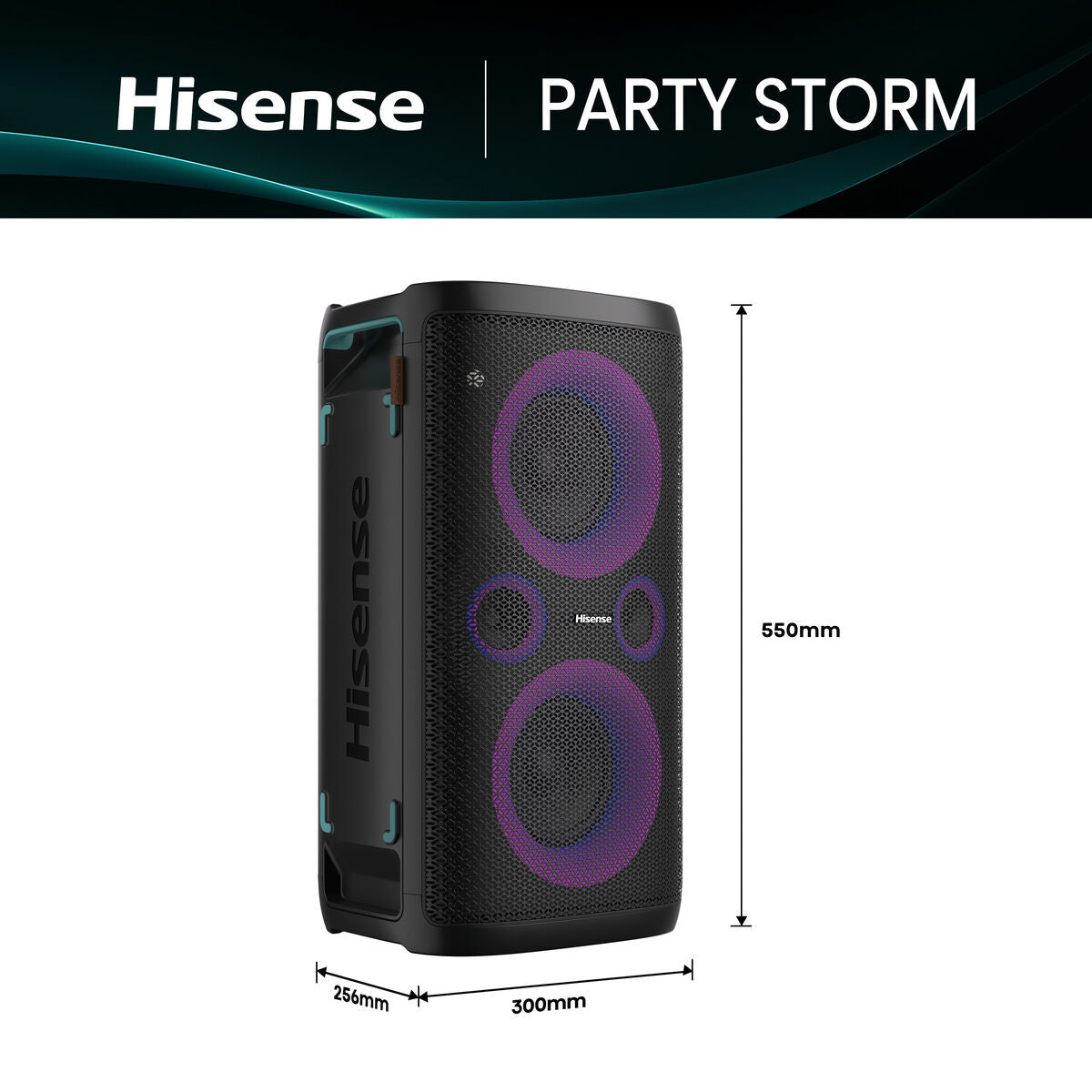 Portable Bluetooth Speakers Hisense PARTY STORM Black 300 W-13