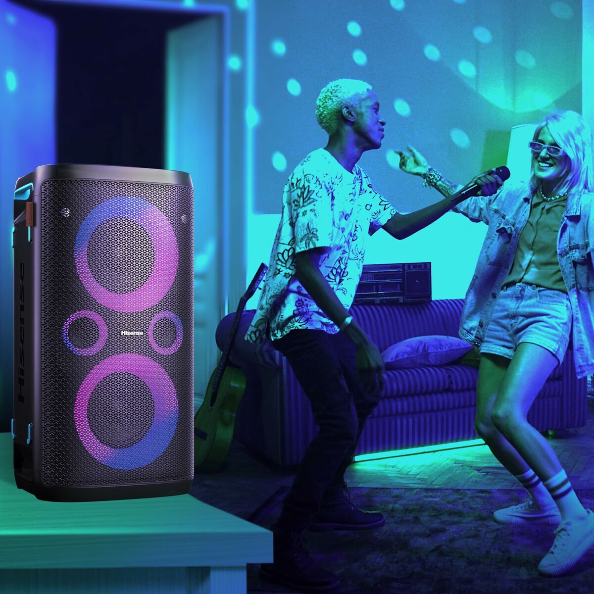 Portable Bluetooth Speakers Hisense PARTY STORM Black 300 W-11