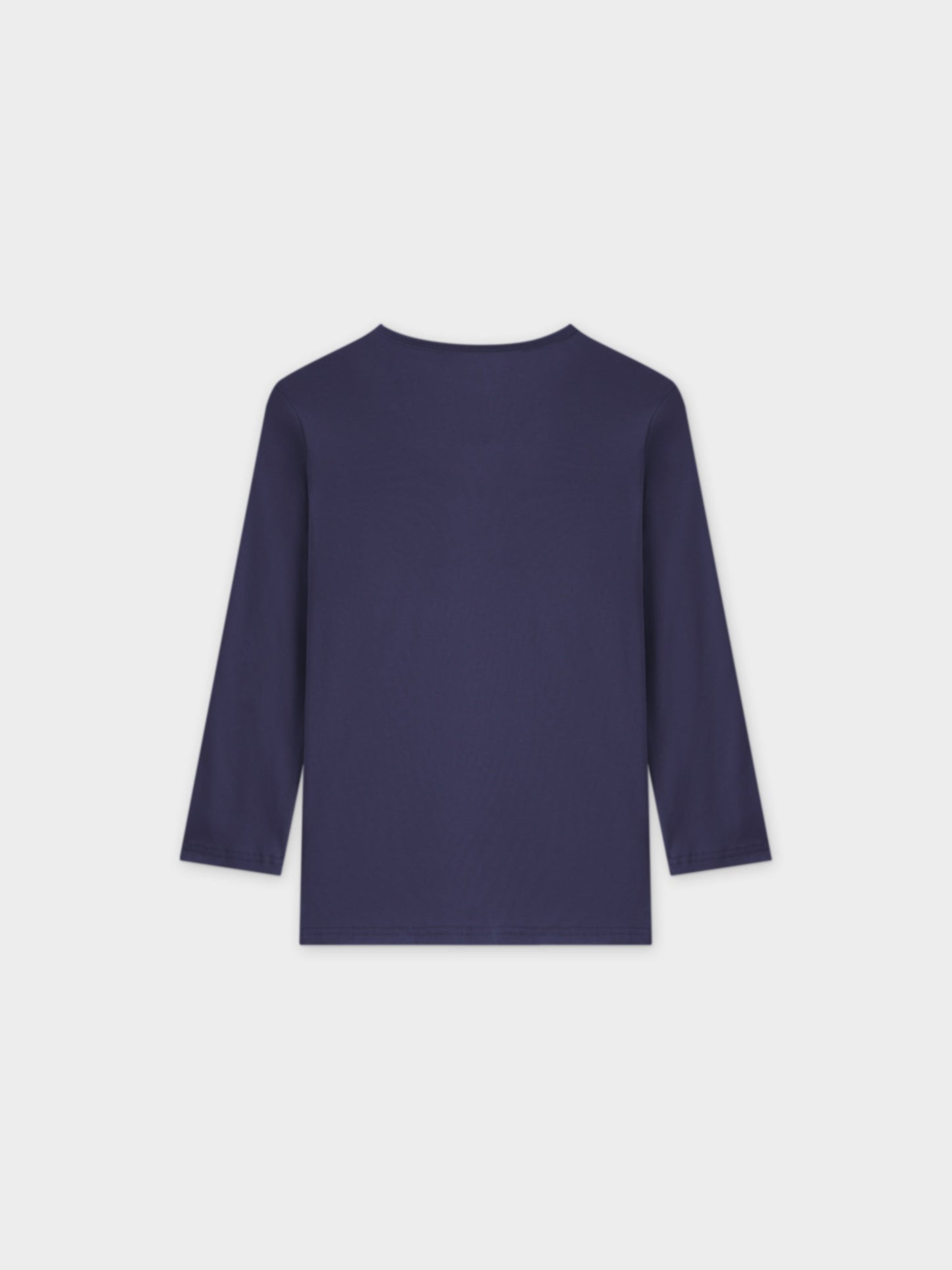 BASIC HIGH V TEE 3Q-NAVY-1