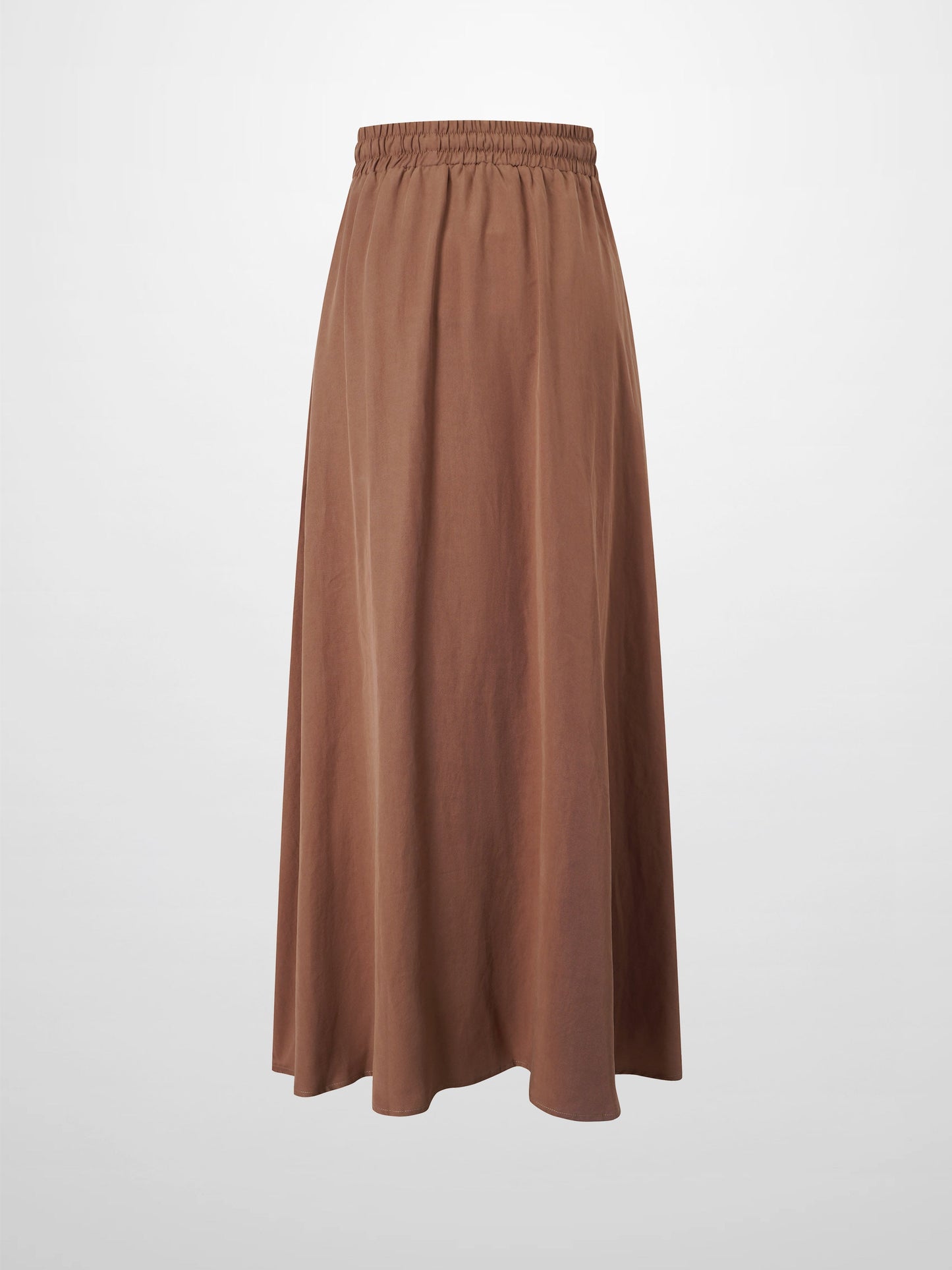 Drawstring Circle Skirt-Brown-2