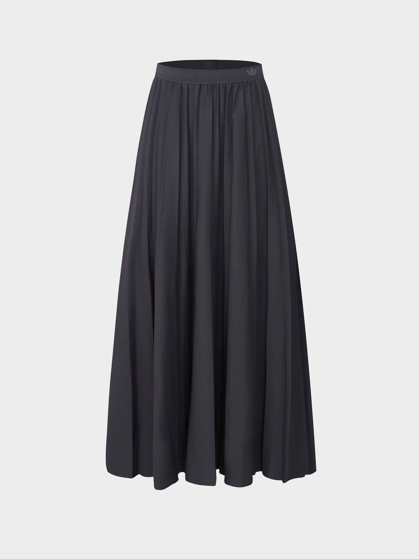 Pleated Skirt 35"-Dark Grey-1