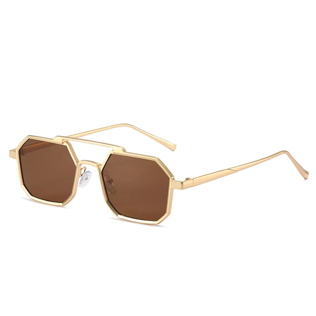 Geometric Top Bar Fashion Sunglasses – Trendy Metal Frame Eyewear