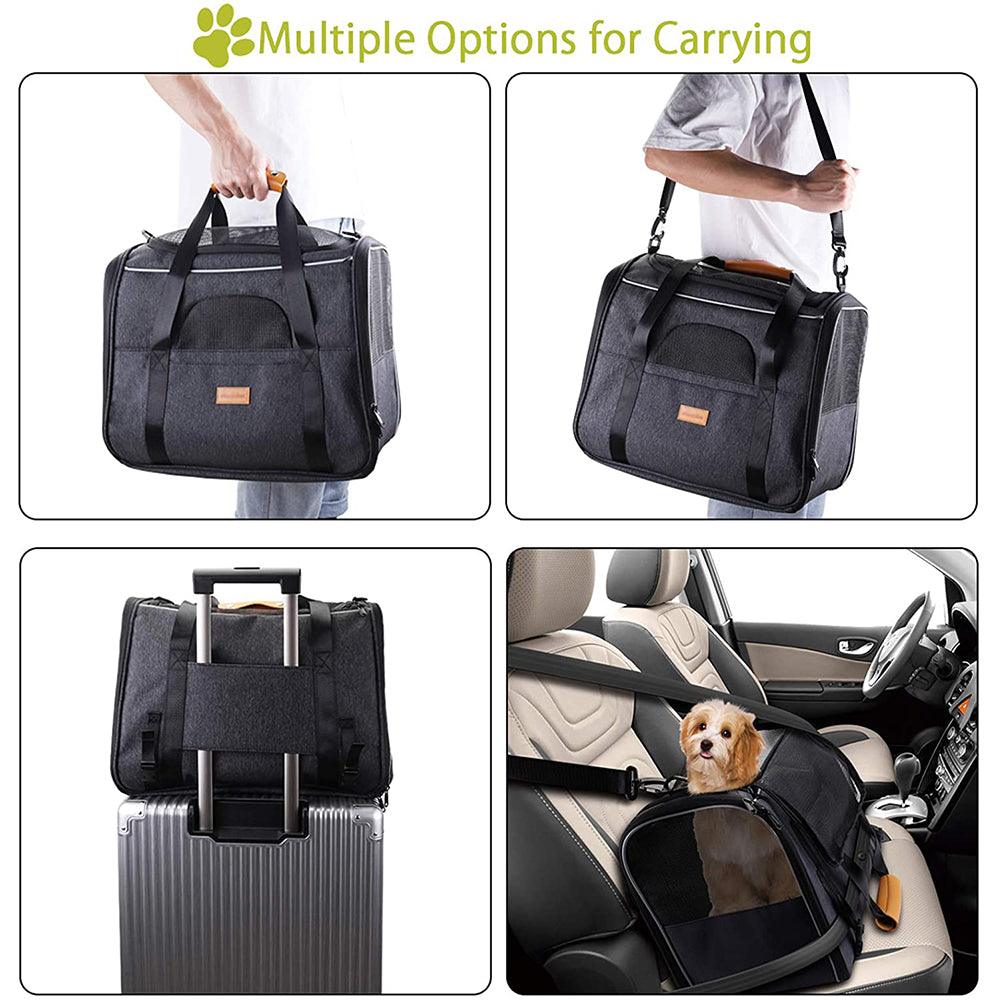 Foldable Portable Pet Carrier Bag - Comfortable Travel Solution For Cats And Dogs-2