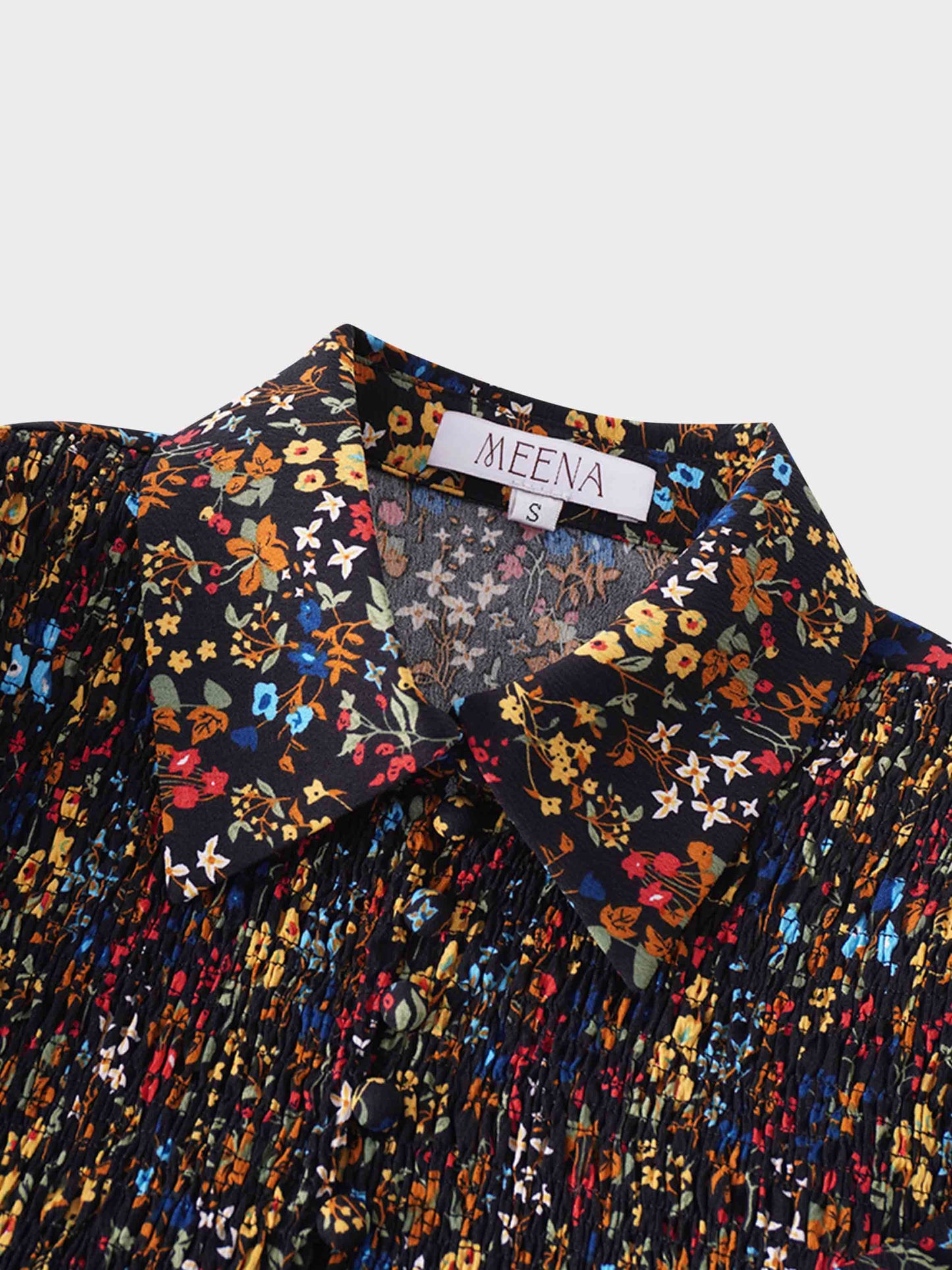 Smocked Blouse-Colored Floral-2