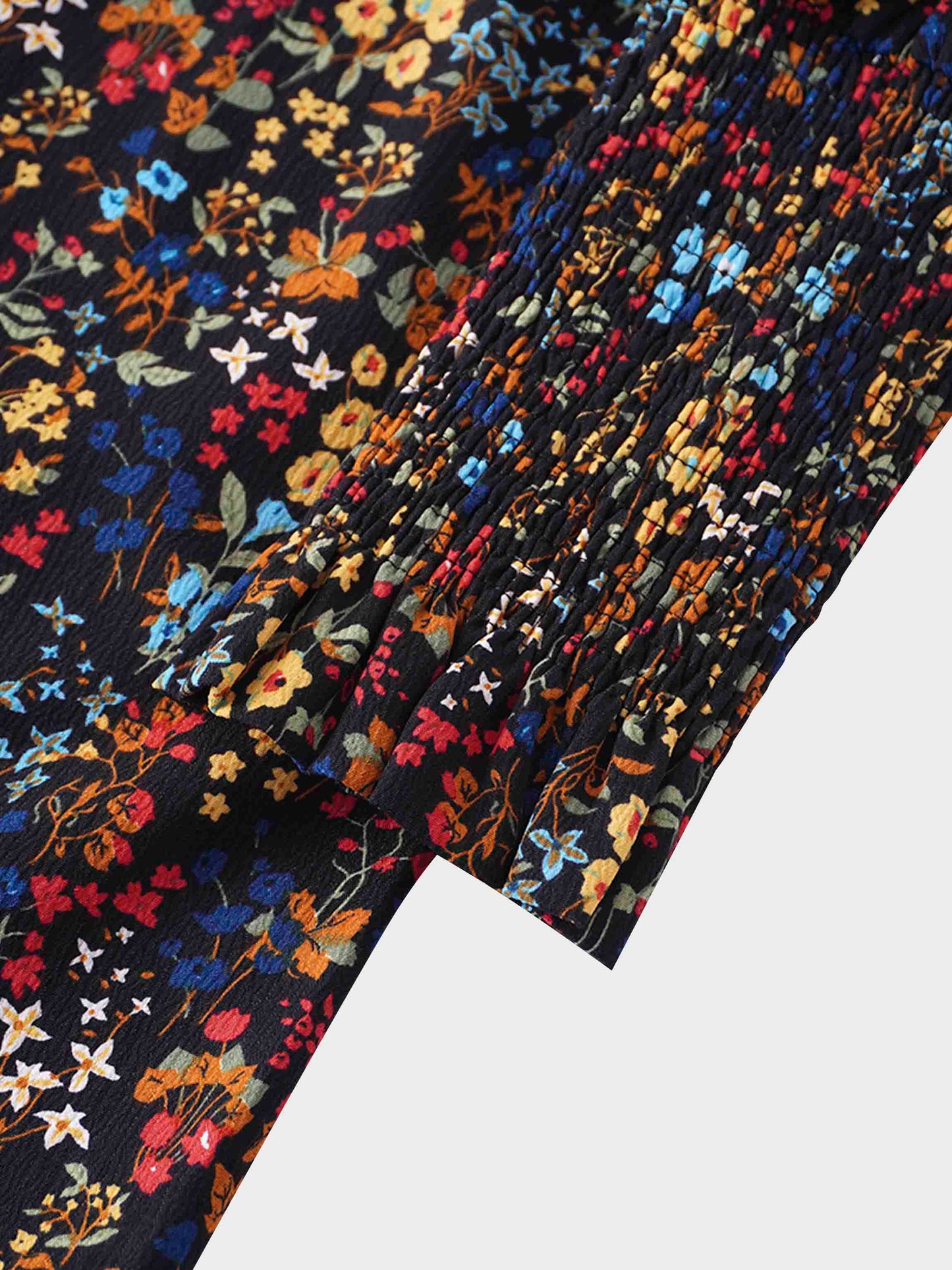 Smocked Blouse-Colored Floral-4