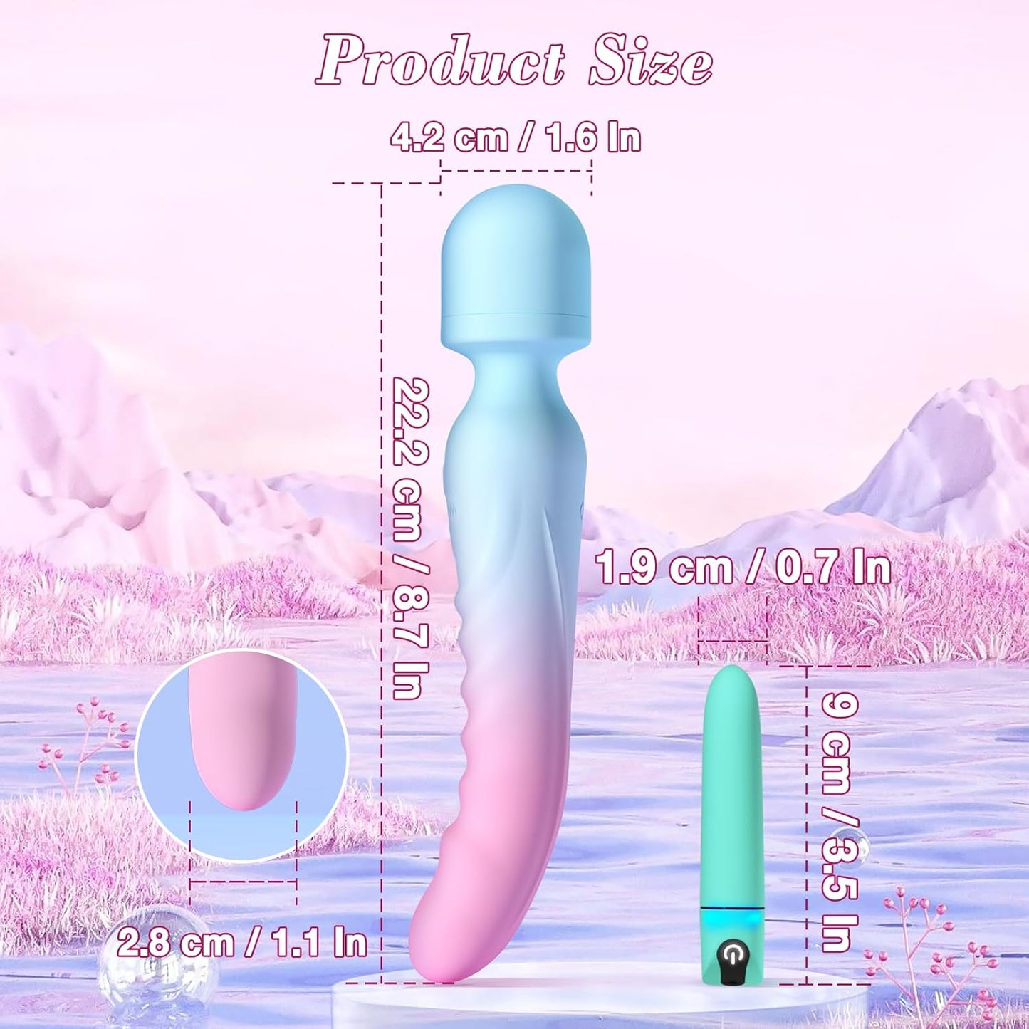 HeatTremor Clitoral Stimulator Wand & Bullet Vibrator Set-3