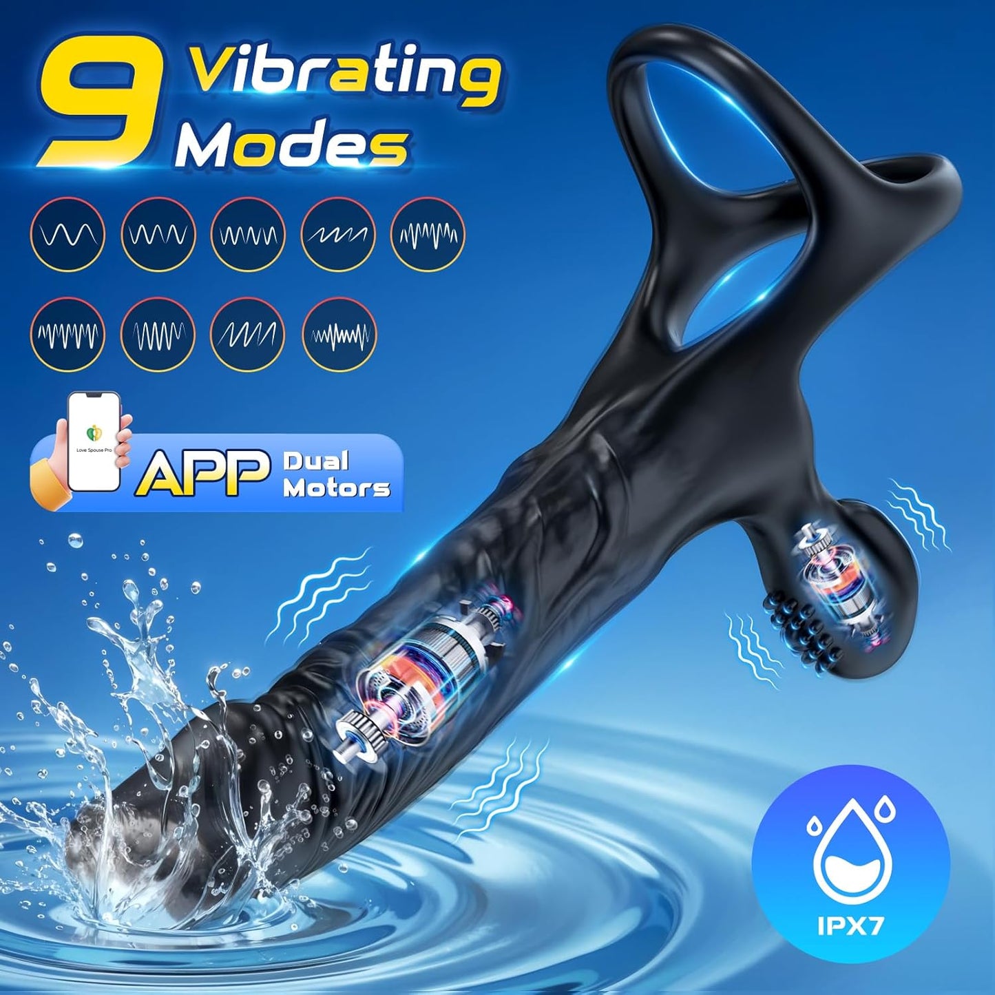 RefinedPleasure Cock Ring Penis Sleeve Anal Dildo Vibrator-1