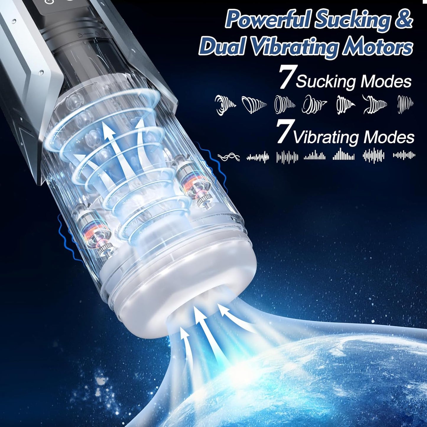 IronCharm 7-Mode Thrusting, Rotating, Sucking & Vibrating Male Masturbator-1