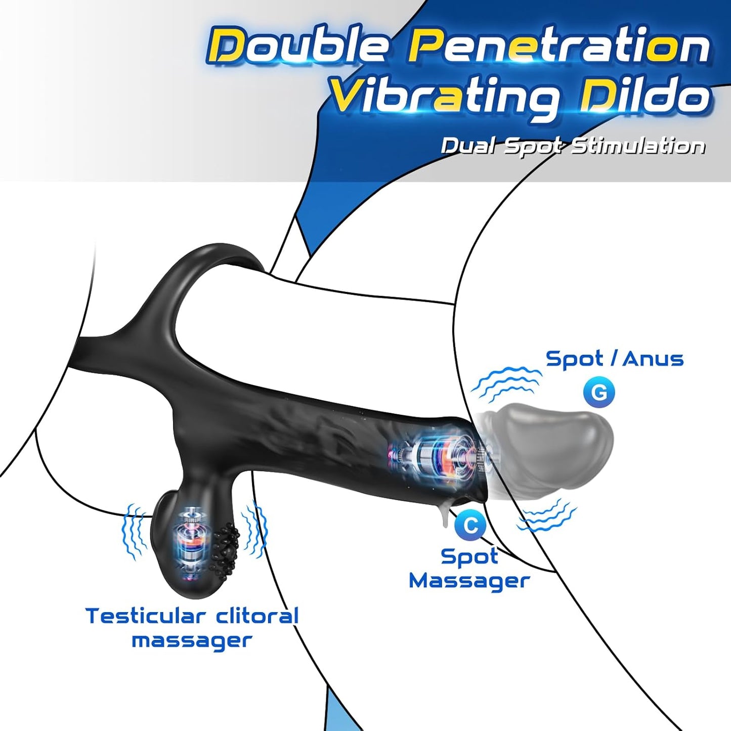RefinedPleasure Cock Ring Penis Sleeve Anal Dildo Vibrator-4