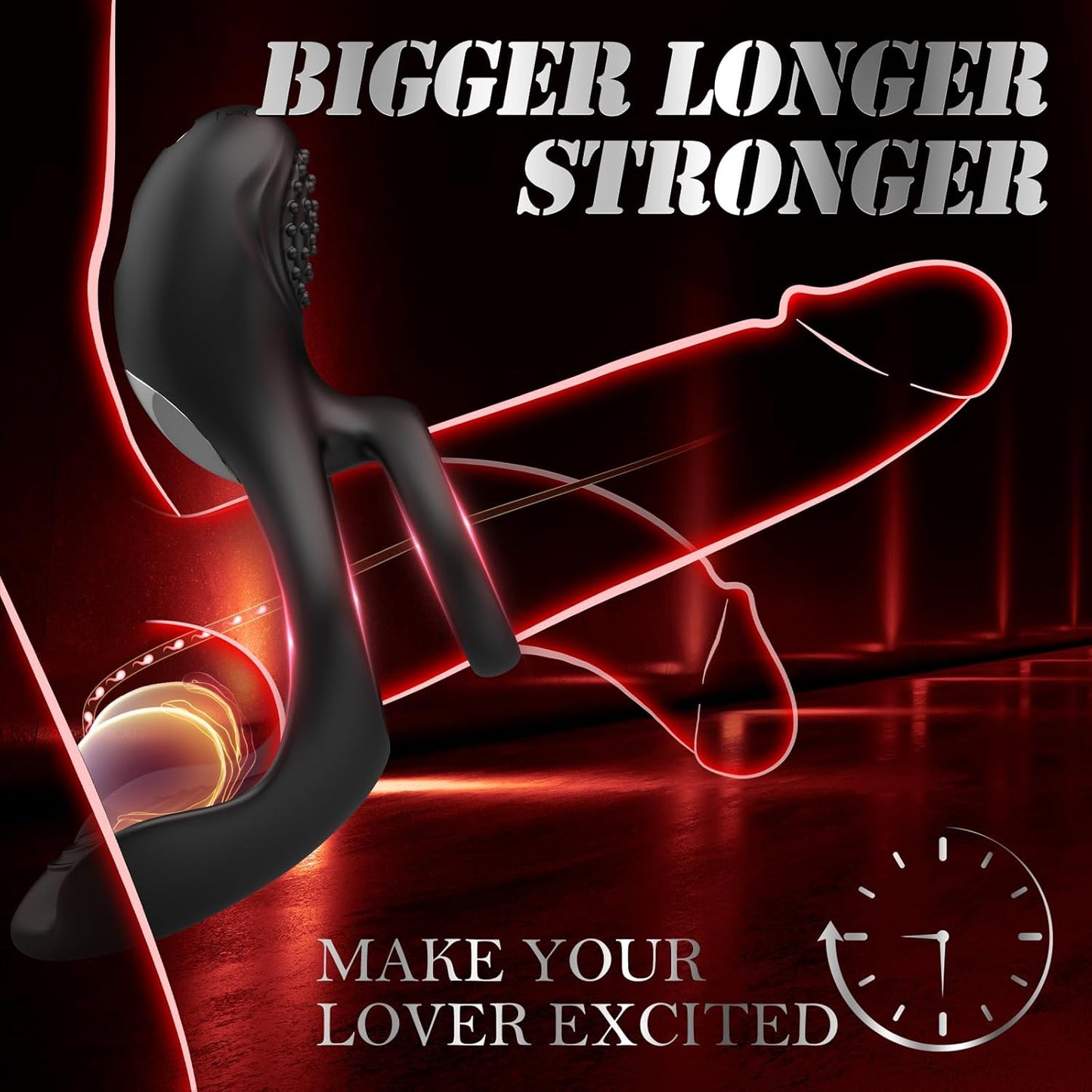 PureKiss Vibrating Penis Ring Clitoral Stimulator-3