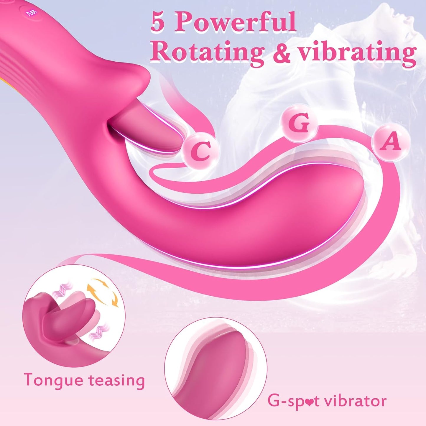 GildedAura Clitoral Licking Dildo Vibrator-1