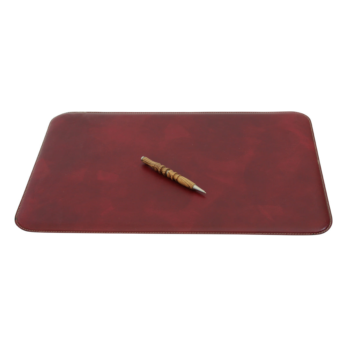 Leather desk pad - red-0