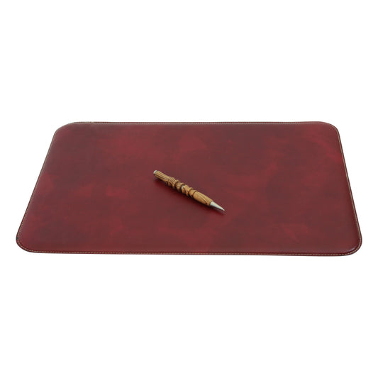 Leather desk pad - red-0