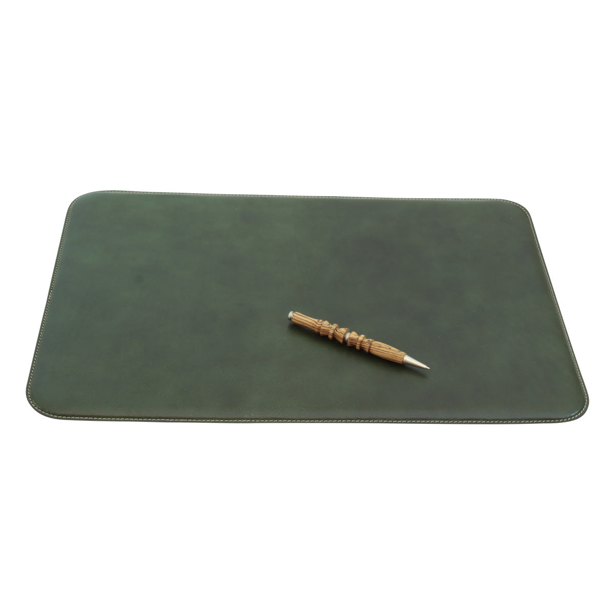 Leather Desk pad - green-0
