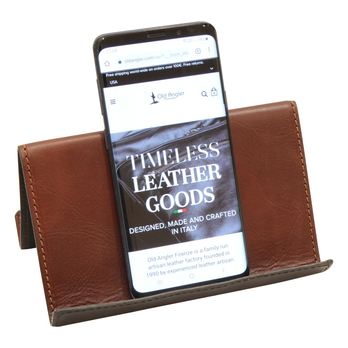 Leather Ipad and iphone stand-0
