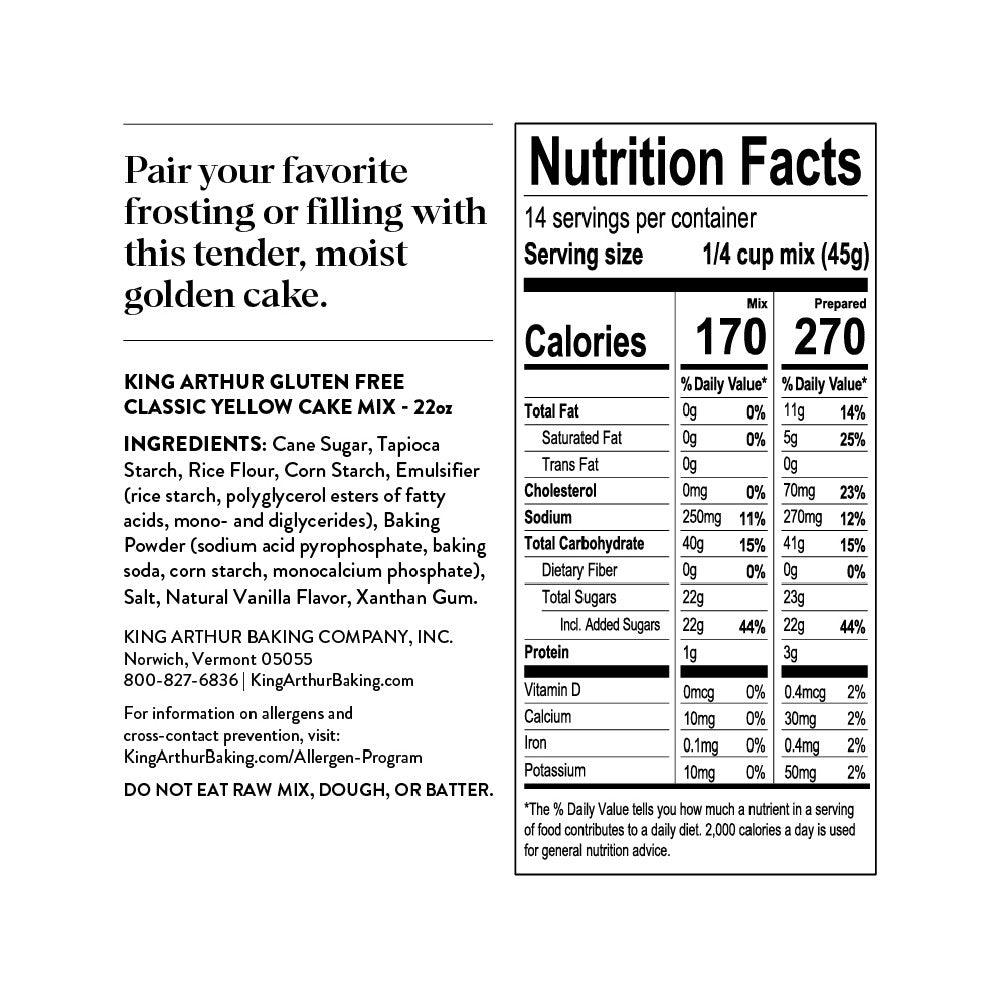 King Arthur Flour Yellow Cake Mix (6x22 Oz)-5