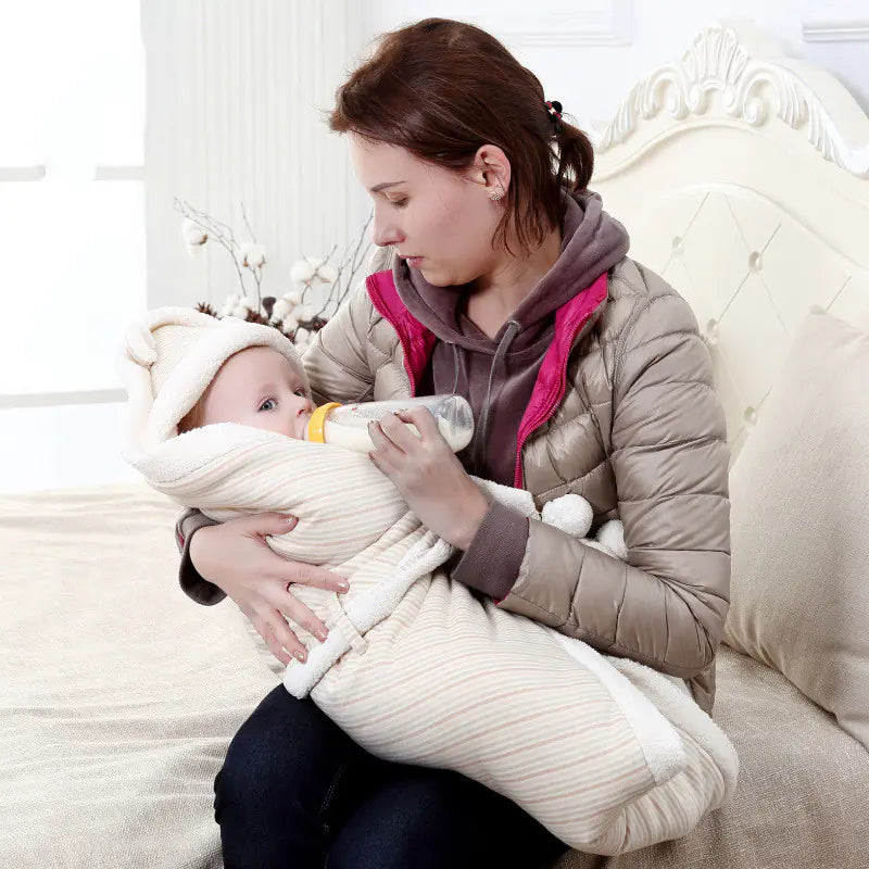 Thick Cotton Baby Swaddle Blanket for Newborns