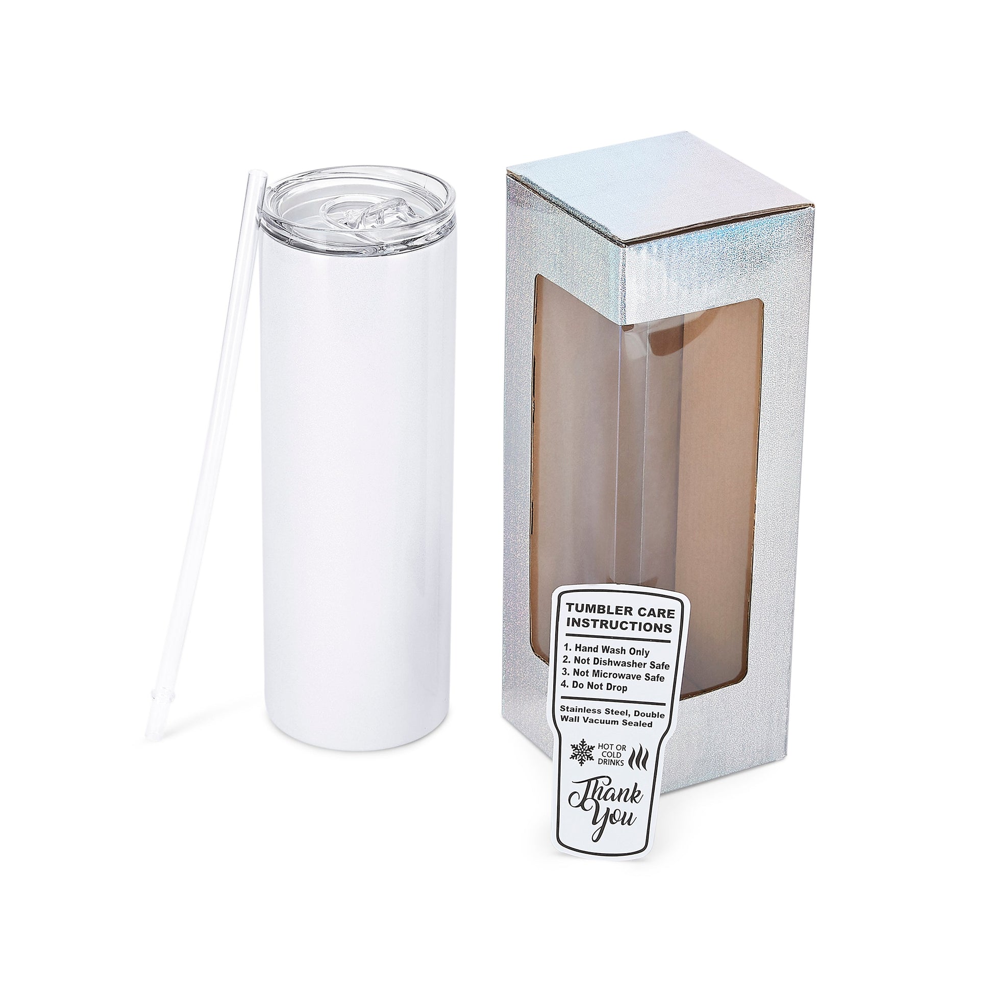 20oz Skinny Tumbler Glitter Shimmer DESTASH-0