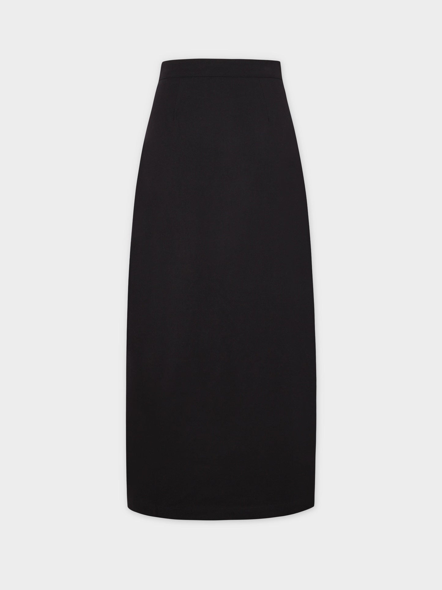 Pin Closure Wrap Skirt-Black-2