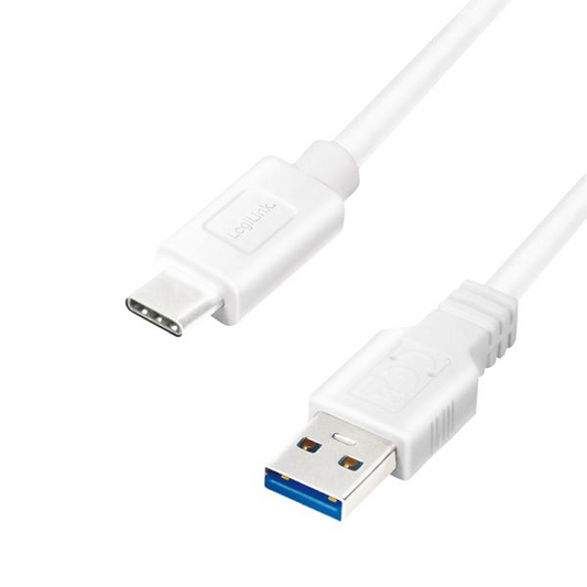 LogiLink CU0174 Type-C - USB-A kábel fehér 1m (CU0174) (CU0174)-0